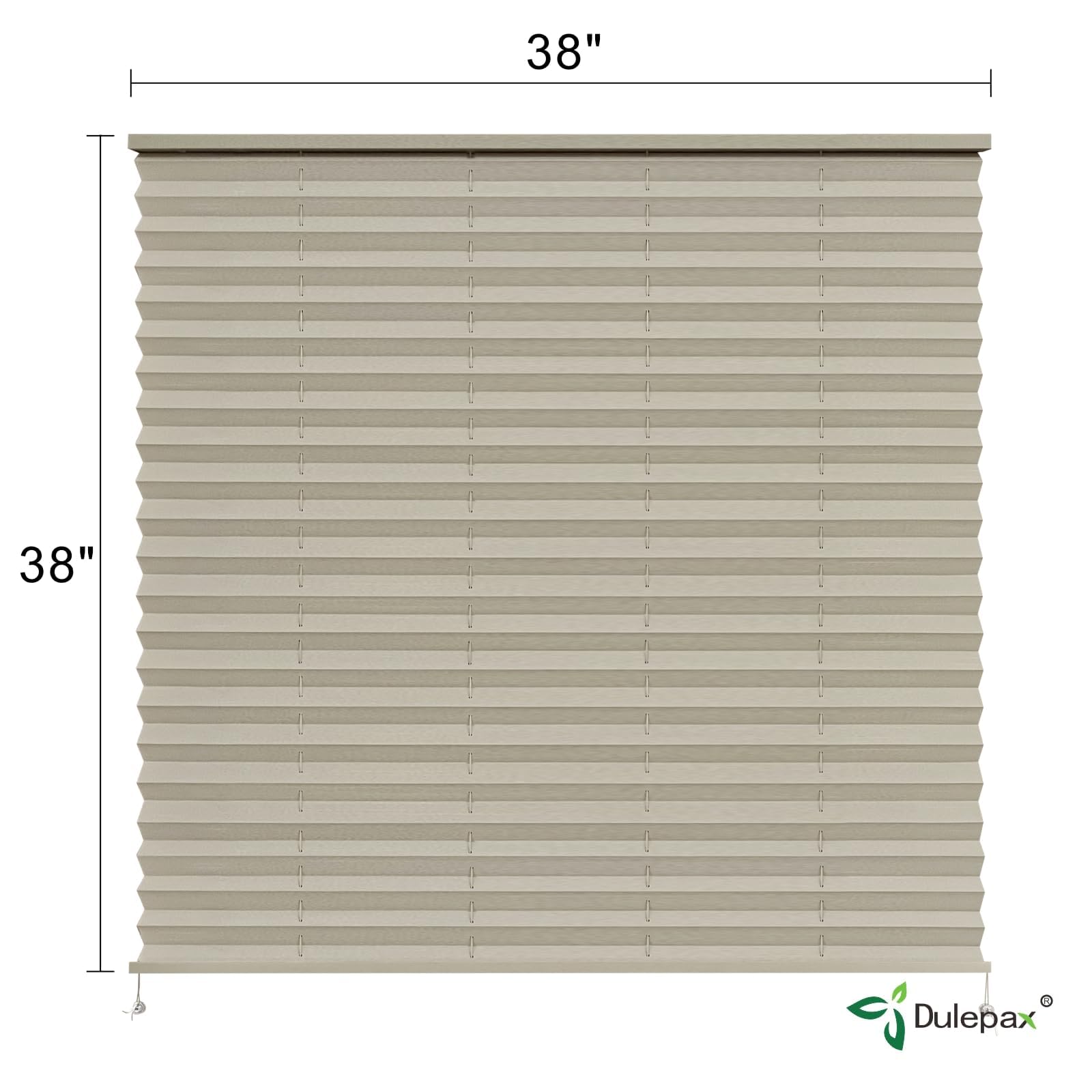 Dulepax Rv Blinds - Pleated Shades, 38'' W X 38'' L Cappuccino Rv Window Shades For Camper, Travel Trailers, Motorhome'S Window