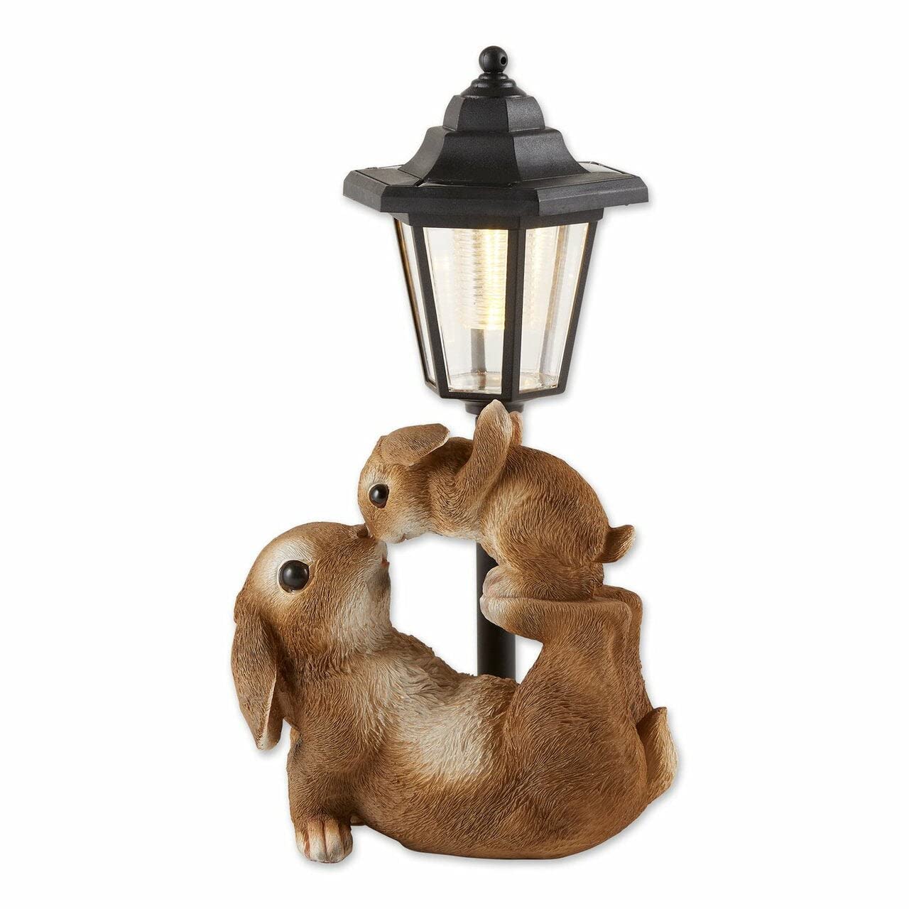 Summerfield Terrace 10018806 Adorable MOM and Baby Rabbit Solar LAMP