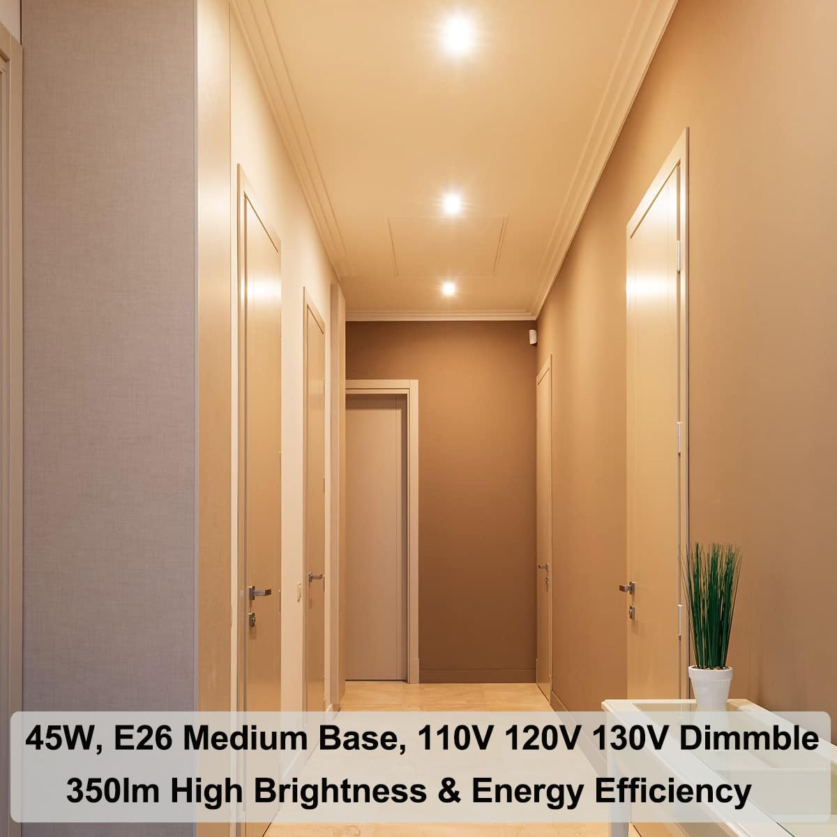 Vinaco PAR16 Bulb 6 Pack, 120V Dimmable 45W (39W Equivalent), 2800K Warm White Halogen, E26 Base for Range Hood, Table