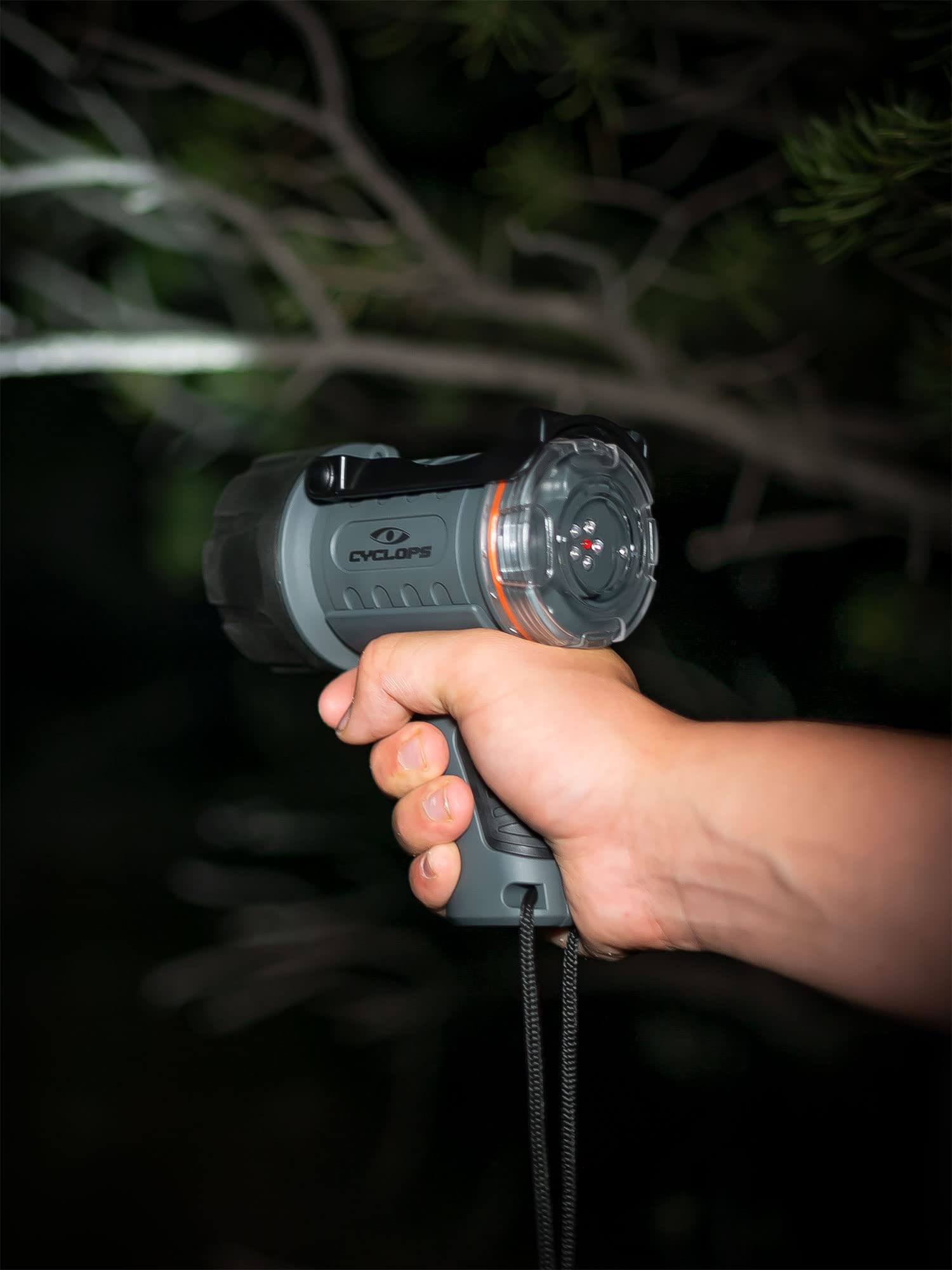 Cyclops 4500 Lumen Rechargeable Portable Handheld Spotlight Flashlight with Car Charger - One Size, Multicolor, Model CYC-SPL45X