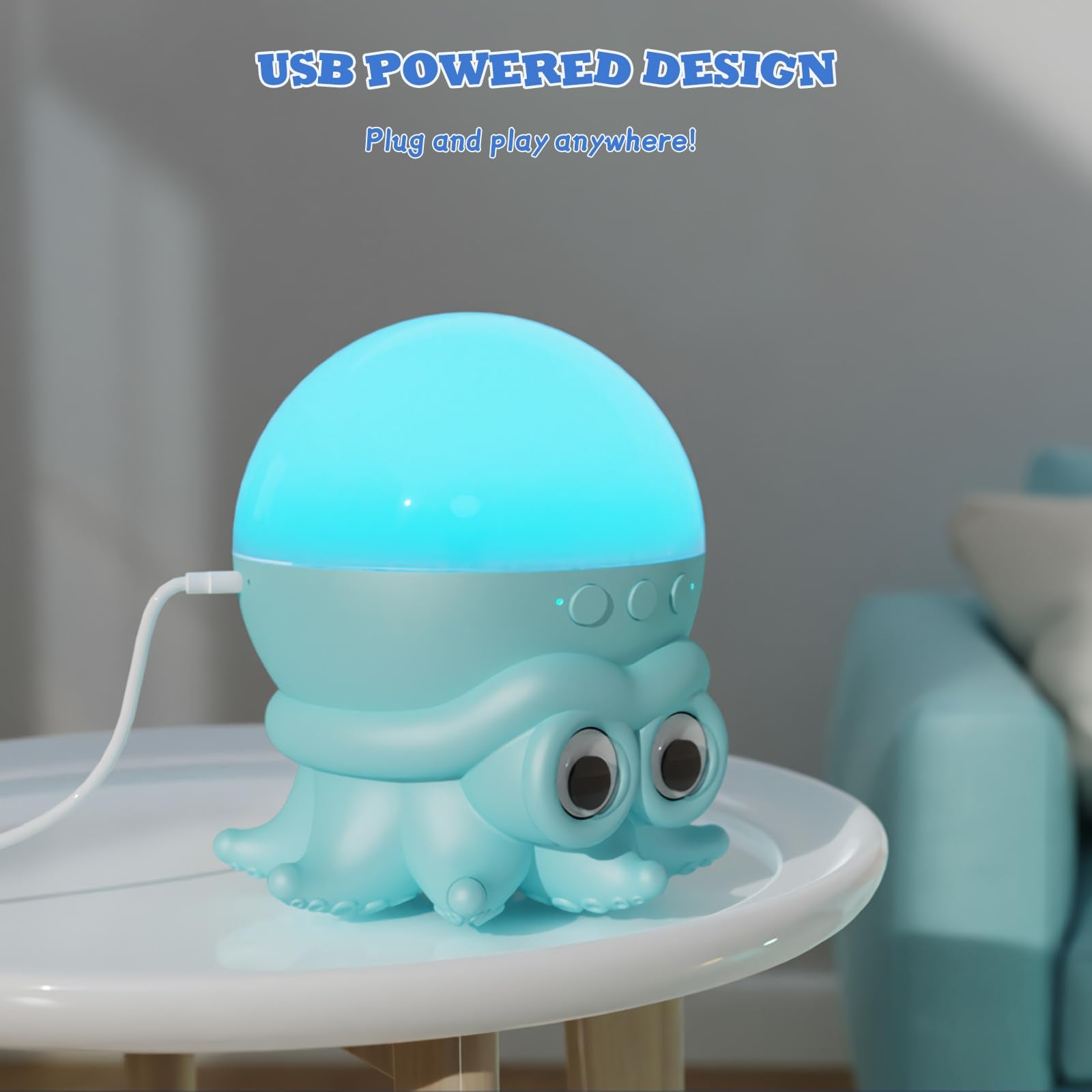 Goutool Ocean Wave Projector Light  Cute Octopus Night Light With Timer And Remote Control  Water Ripple Romantic Ambient Projector Lights  Room Decor Gifts For Christmas  Birthday (Octopus)