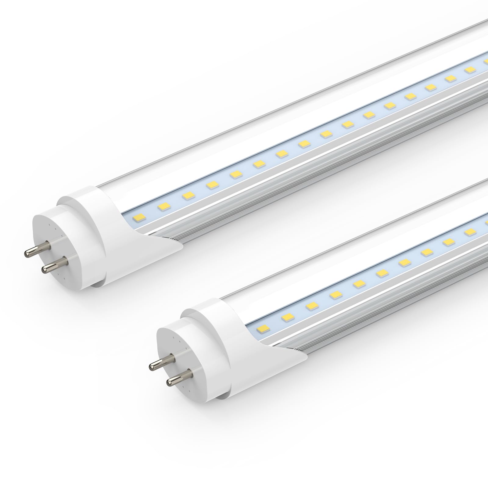 Romwish 24 Inch T8 LED Tube Light  10W(24W Equiv.)  1120LM  5000K Daylight  Type A+B Plug & Play or Ballast Bypass  F17T8 Fluorescent Replacement  Double-Ended Power  Under Cabinet Light  2 Pack