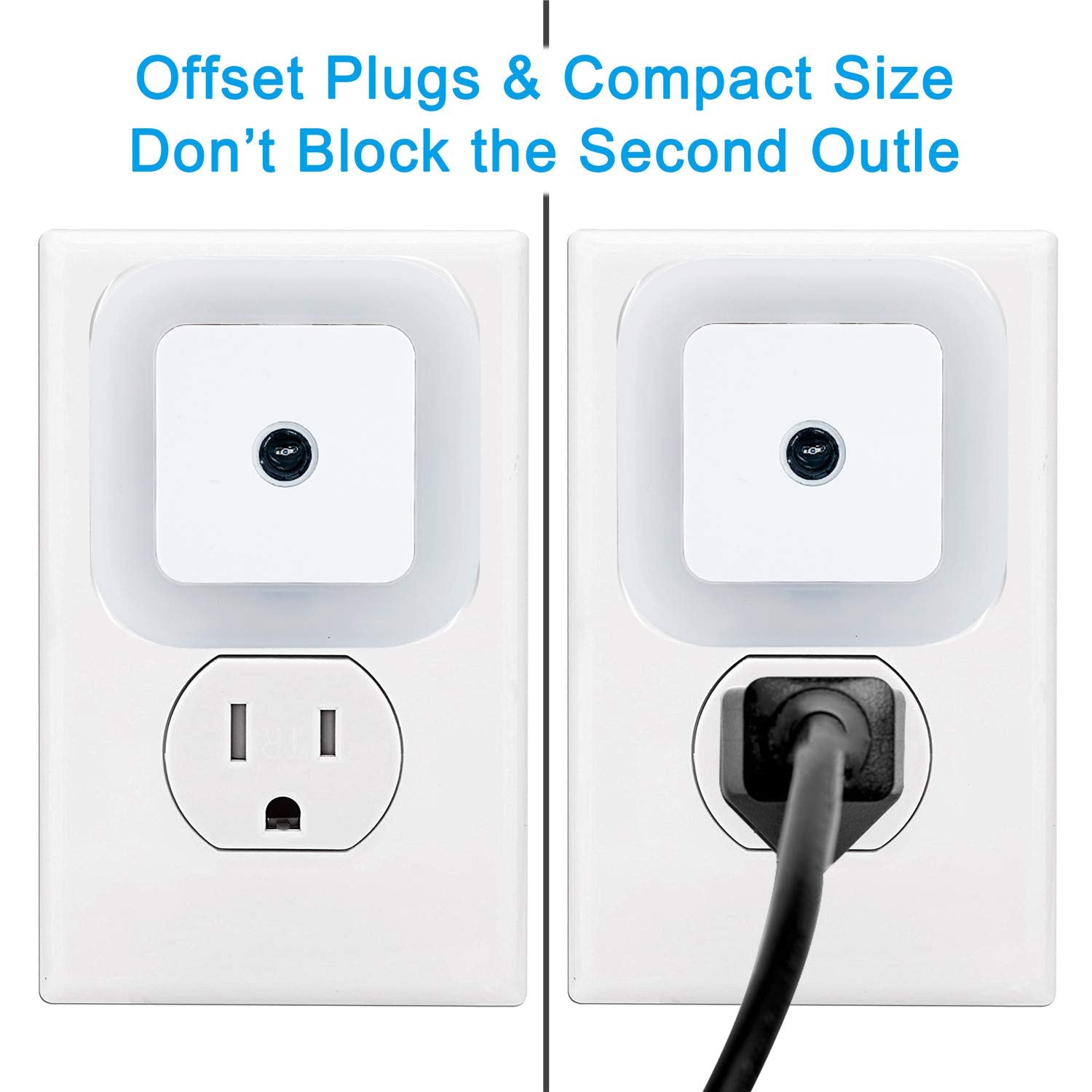 Uigos Led Night Light, Smart Dusk To Dawn Sensor, 0.5W, Daylight White, 6-Pack, Plastic