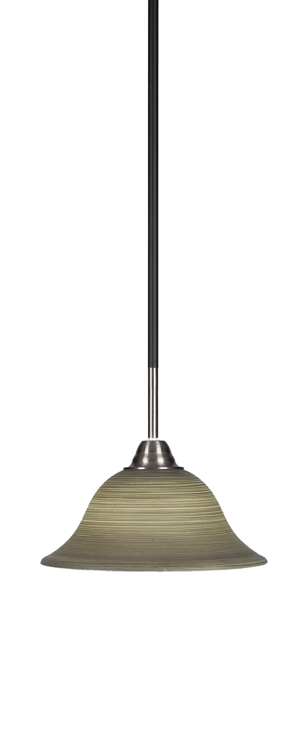 Toltec Lighting Paramount 1 Light Mini Pendant In Matte Black & Brushed Nickel (3401-Mbbn-603)