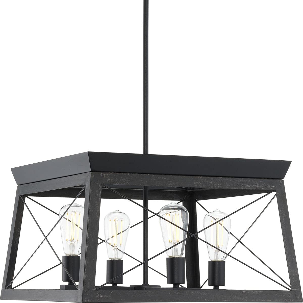 Progress Lighting P400047-031 Briarwood Collection Light Fixture, Farmhouse Style Modern Chandelier For Kitchen And Dining Room,