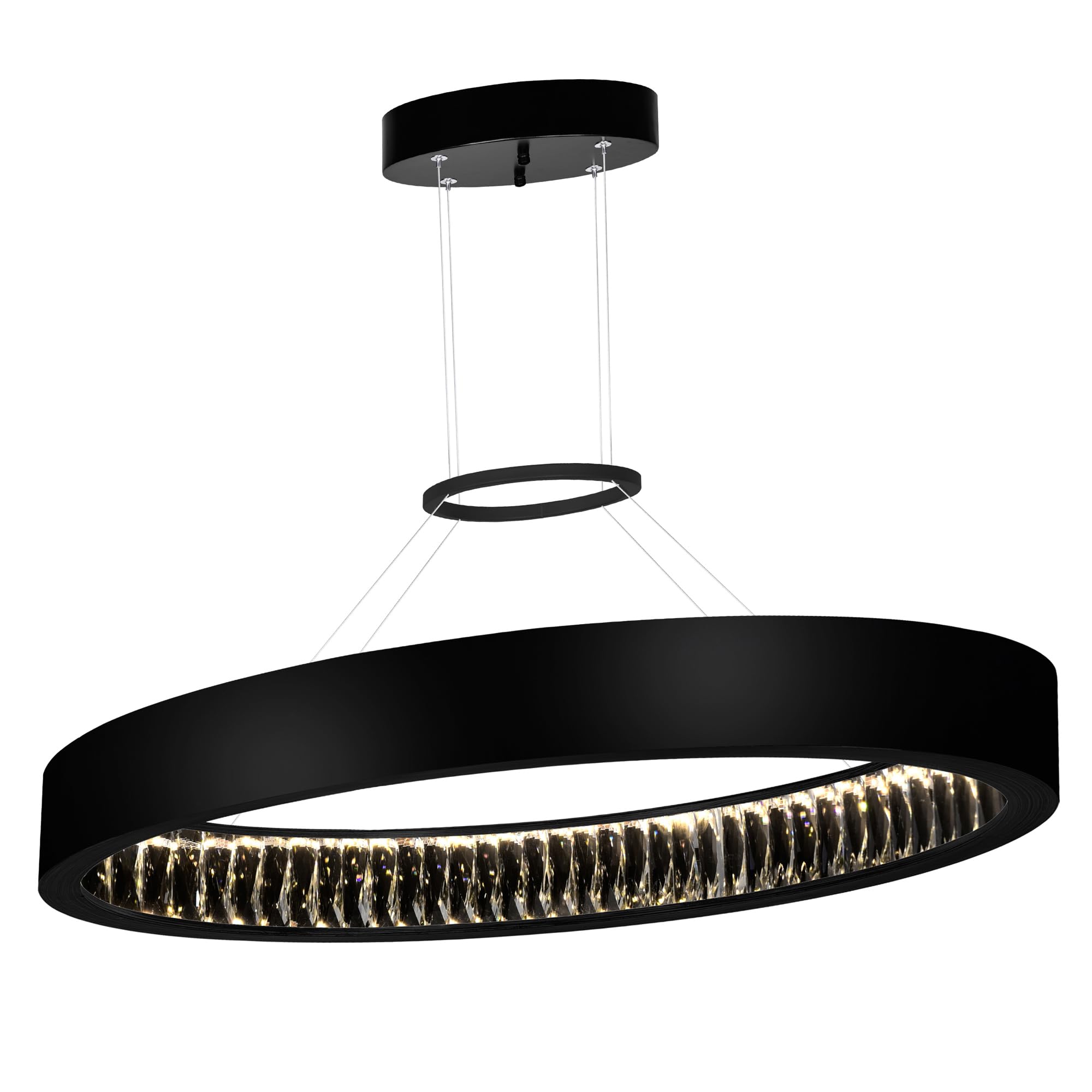 CWI Lighting Rosalina Contemporary Metal Chandelier in Matte Black