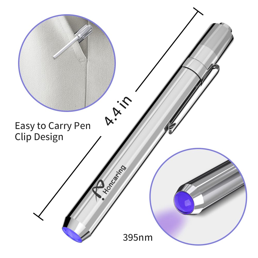 Honcaring UV Resin Kit - 60g Clear Fast Drying Glue with UV Penlight for Bonding & Repairing Plastic, Glass, Acrylic