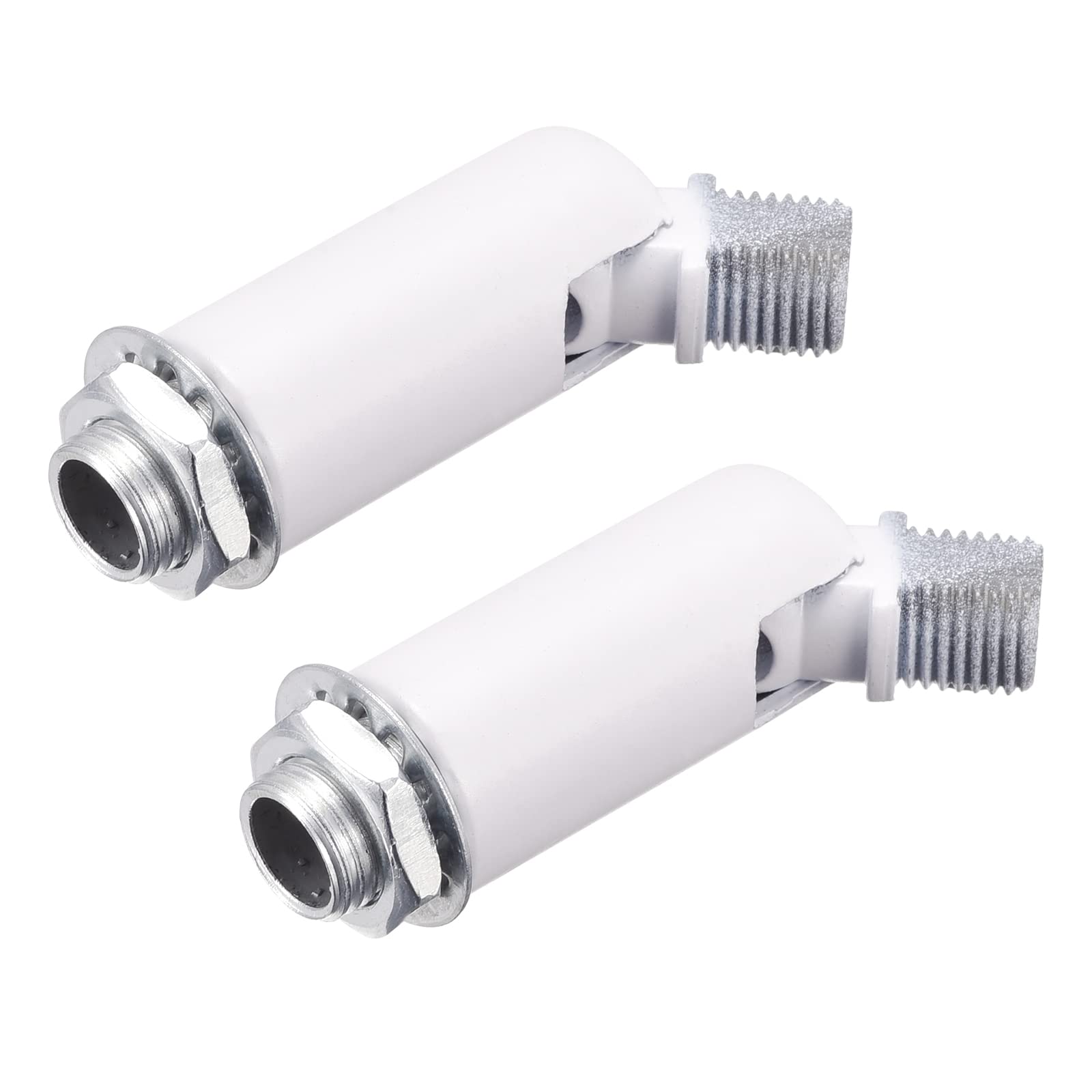 MECCANIXITY Sloped Ceiling Adapter 180 Degree Swivel M10 Thread, for Chandelier Ceiling Pendant Light, White Pack of 2