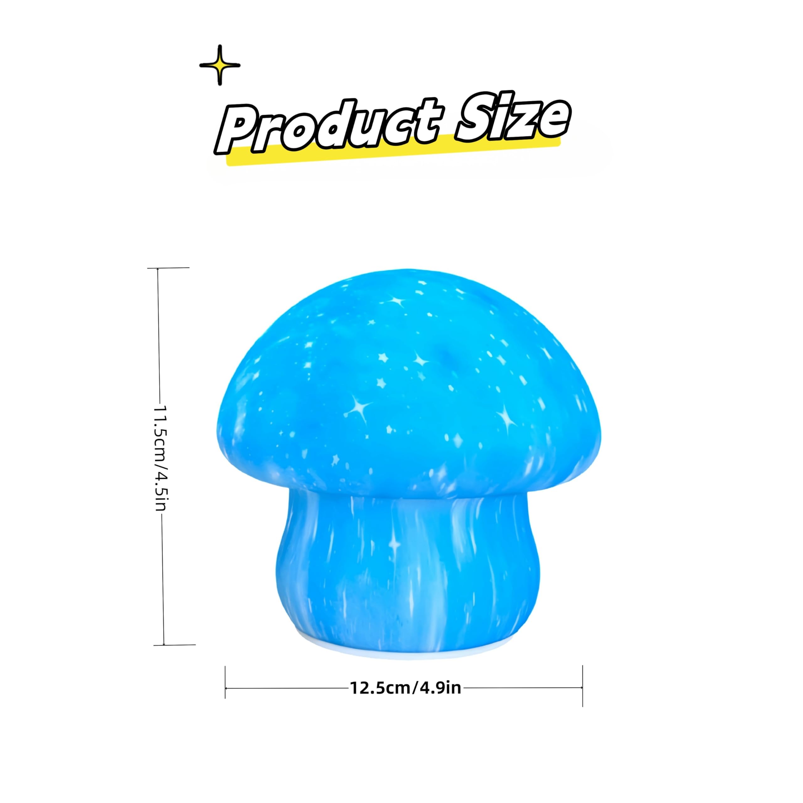 ANGTUO 16 Colors Mushroom Night Light Include Remote Control, Mushroom Lamp Dimmable and Rechargeable