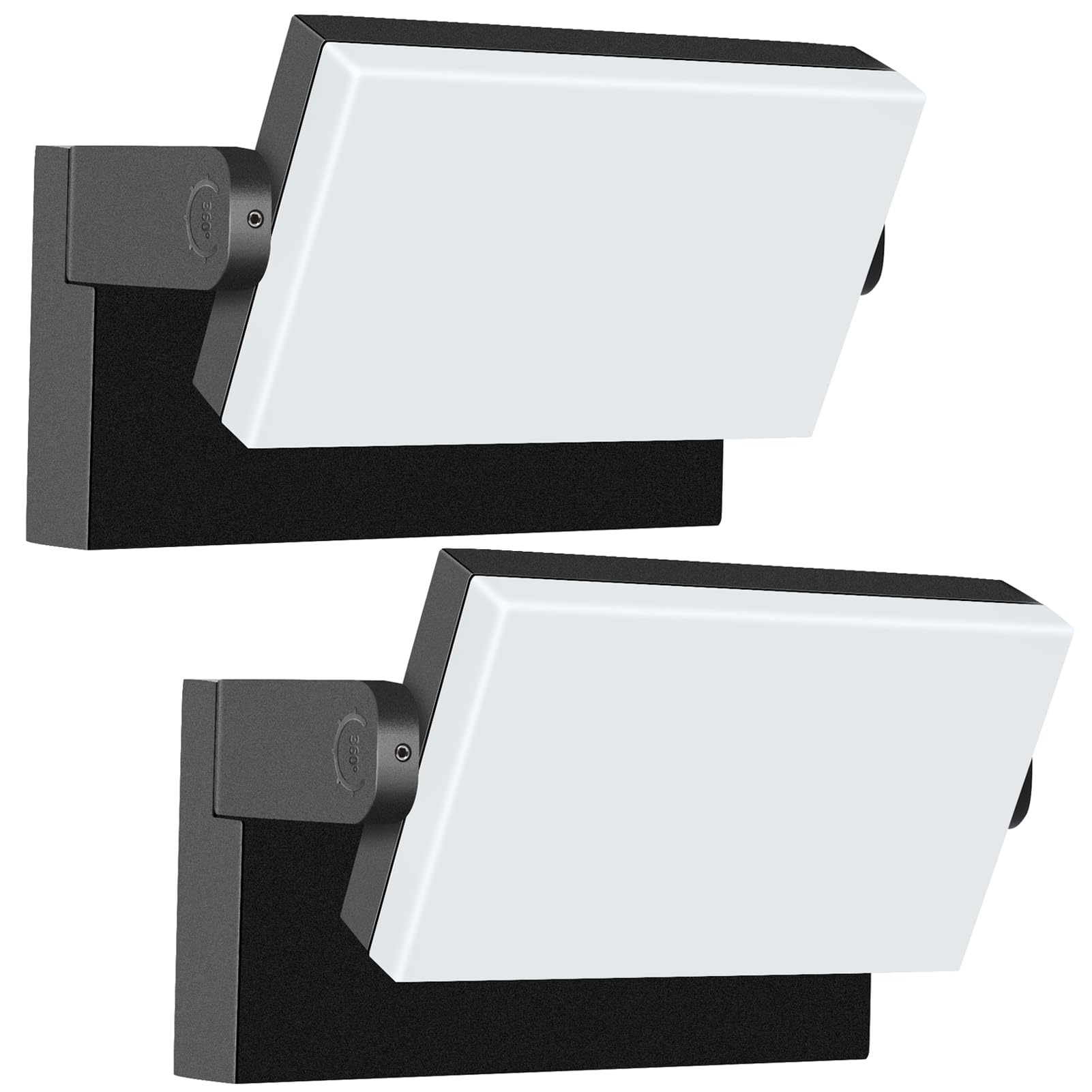 rosykite 60W LED Outdoor Wall Lights with 360Rotation  Flood Lights Outdoor 5000K 4000K 3000K 3 Colors Changeable Outside Sconce Security Lights for Garage Barn Front Porch