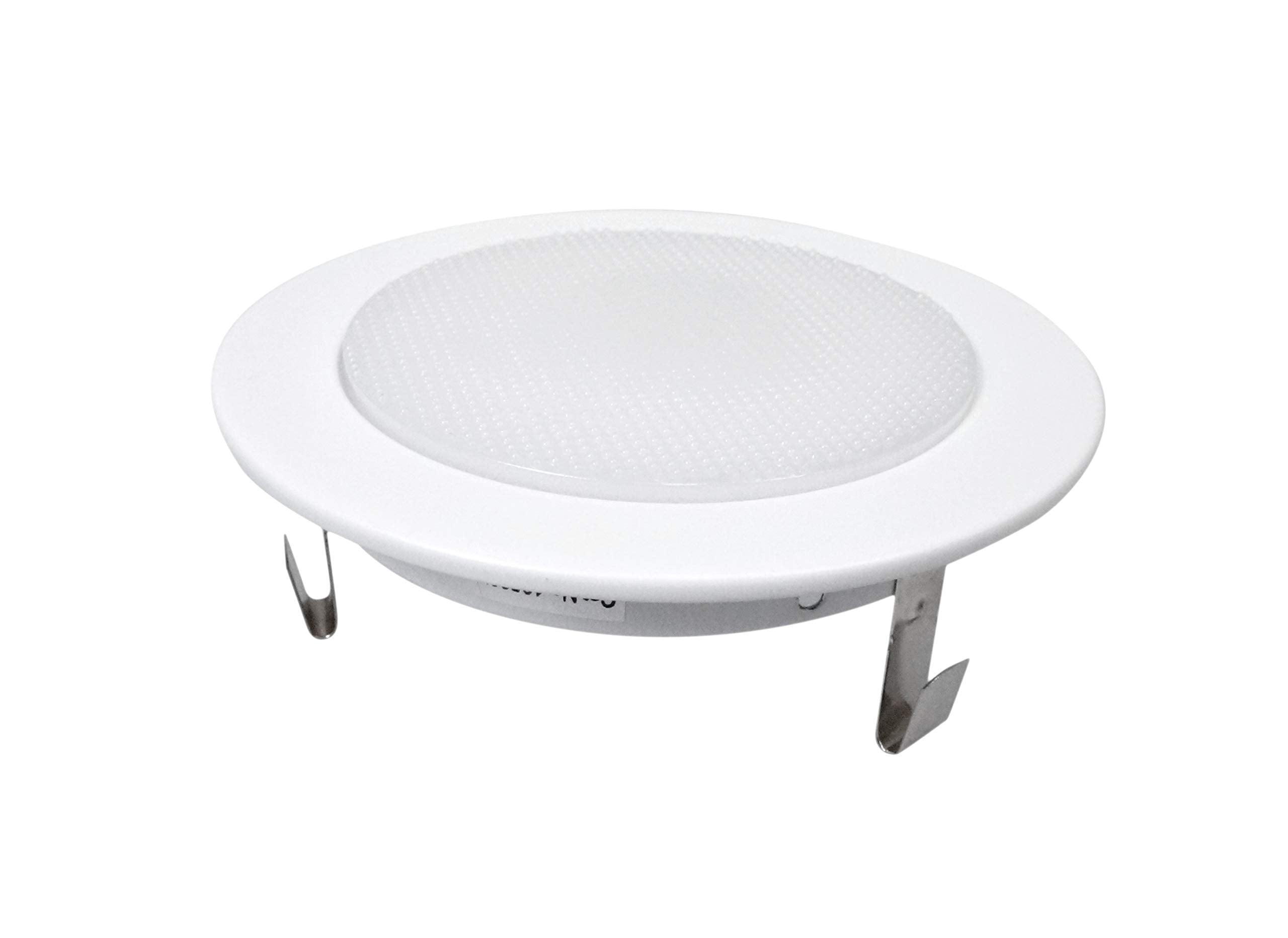 Nicor 19509WH Recessed Shower Trim, 4" White Albalite Glass Lens, Aluminum Construction