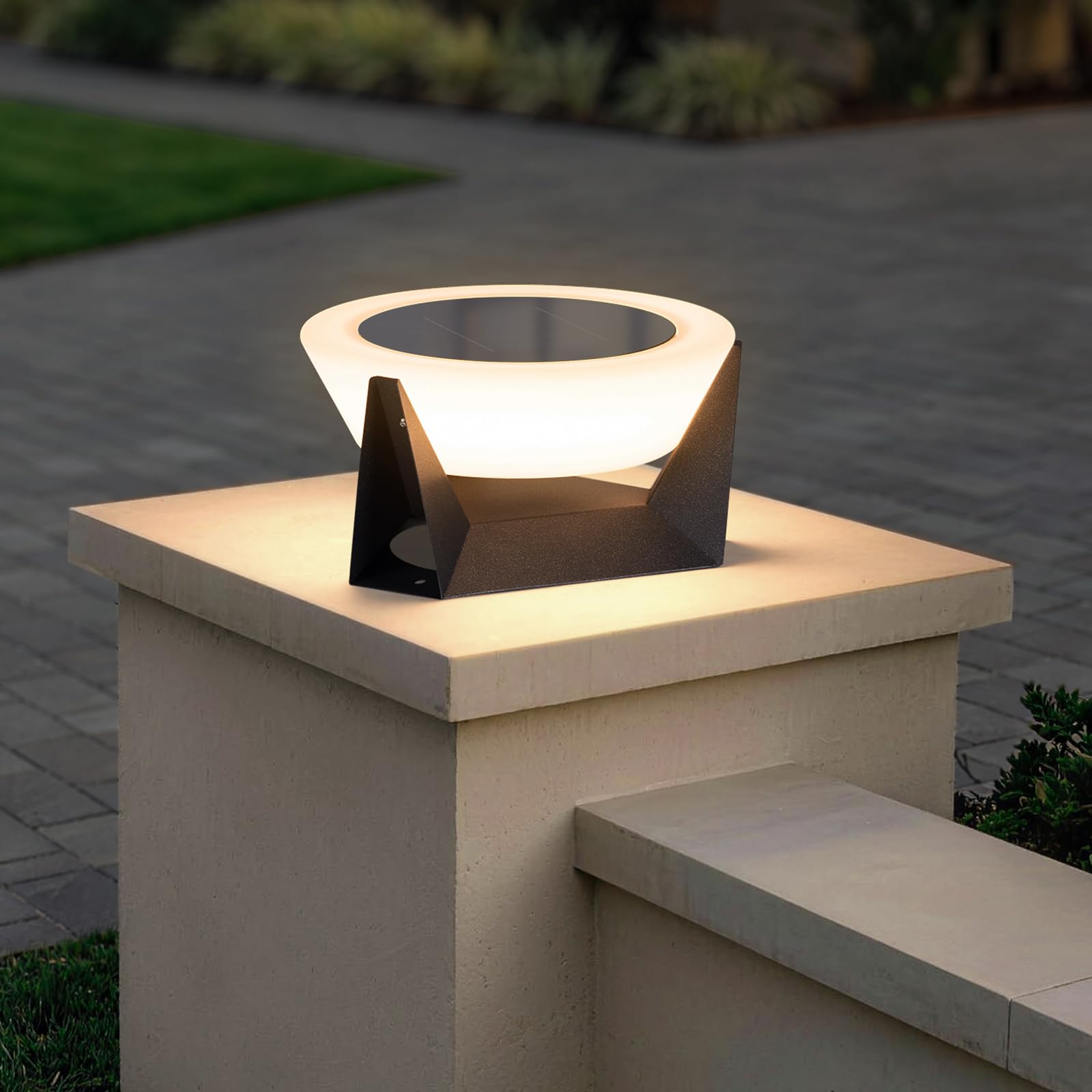 MVBT 11 Solar Post Lights, Solar Pillar Lights Outdoor Waterproof, Dusk to Dawn Column Lights Outside, Outdoor Lanterns Solar Co