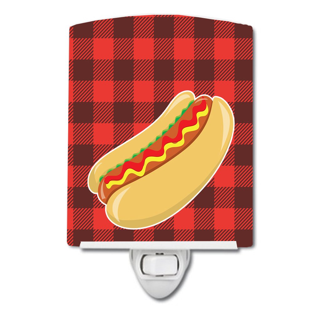 Carolines Treasures BB8628CNL Backyard BBQ Hot Dog Ceramic Night Light Compact, ULCertified, Ideal for Bedroom, Bathroom, Nurs