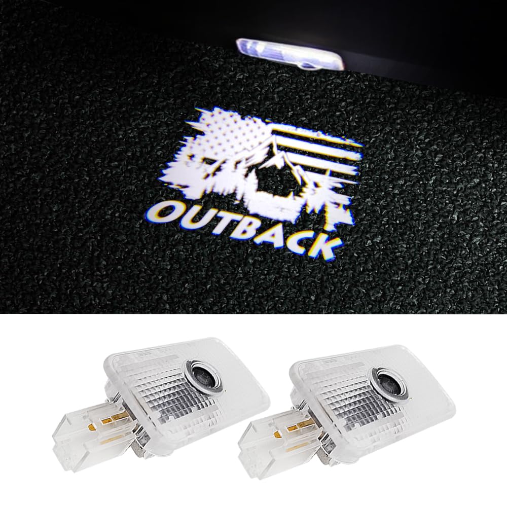 uunonaha LED Car Door Logo Lights Projector Laser Puddle Lamp 2 pcs Compatible with Outback, Aluminum