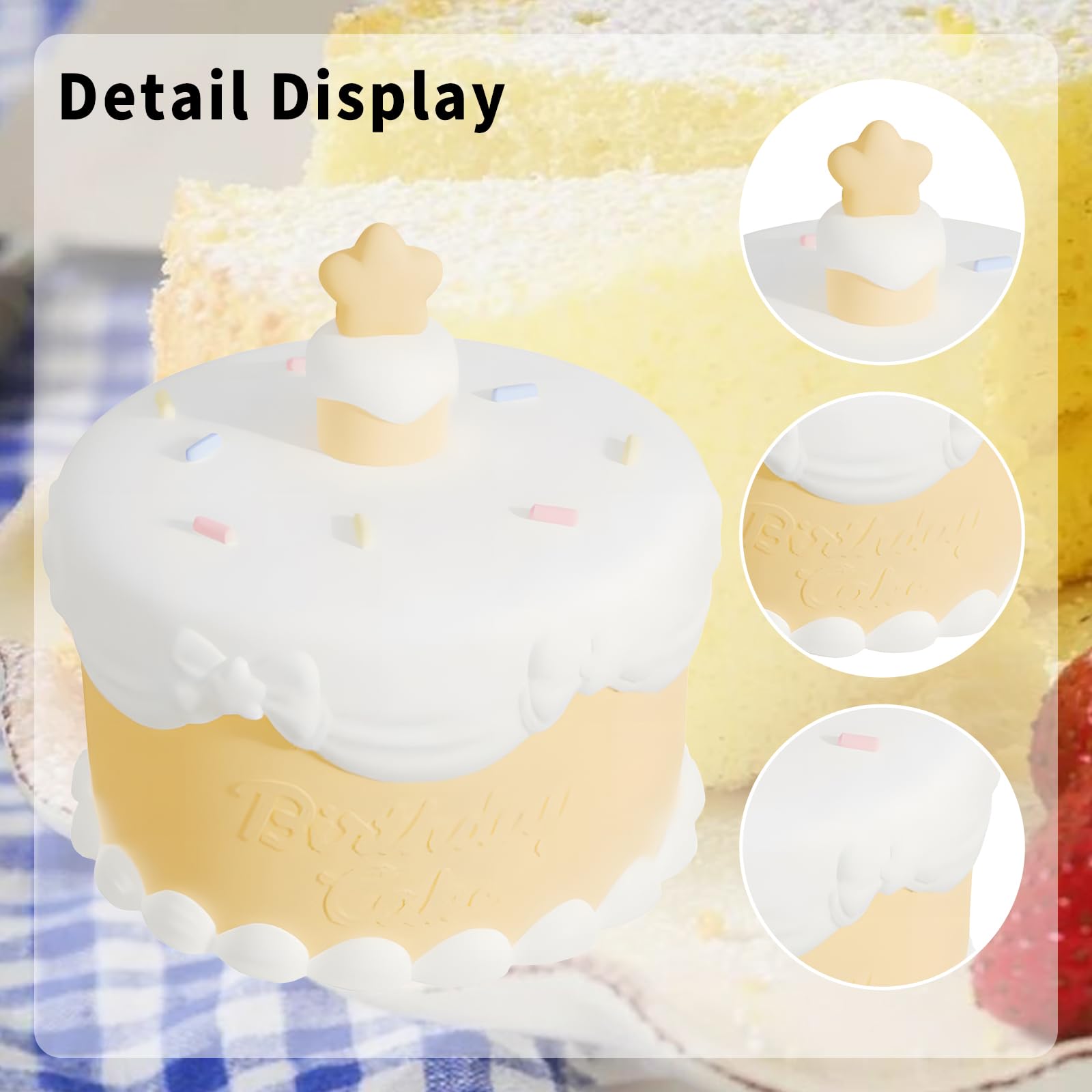 Hpydiy Birthday Gift Light With 3D Card,Silicone Night Light For Kids Usb Rechargeable Cute Lamps Timer Setting Safe Bedside Lamp Gift For Girls New Year Chirstmas Thanksgiving Day