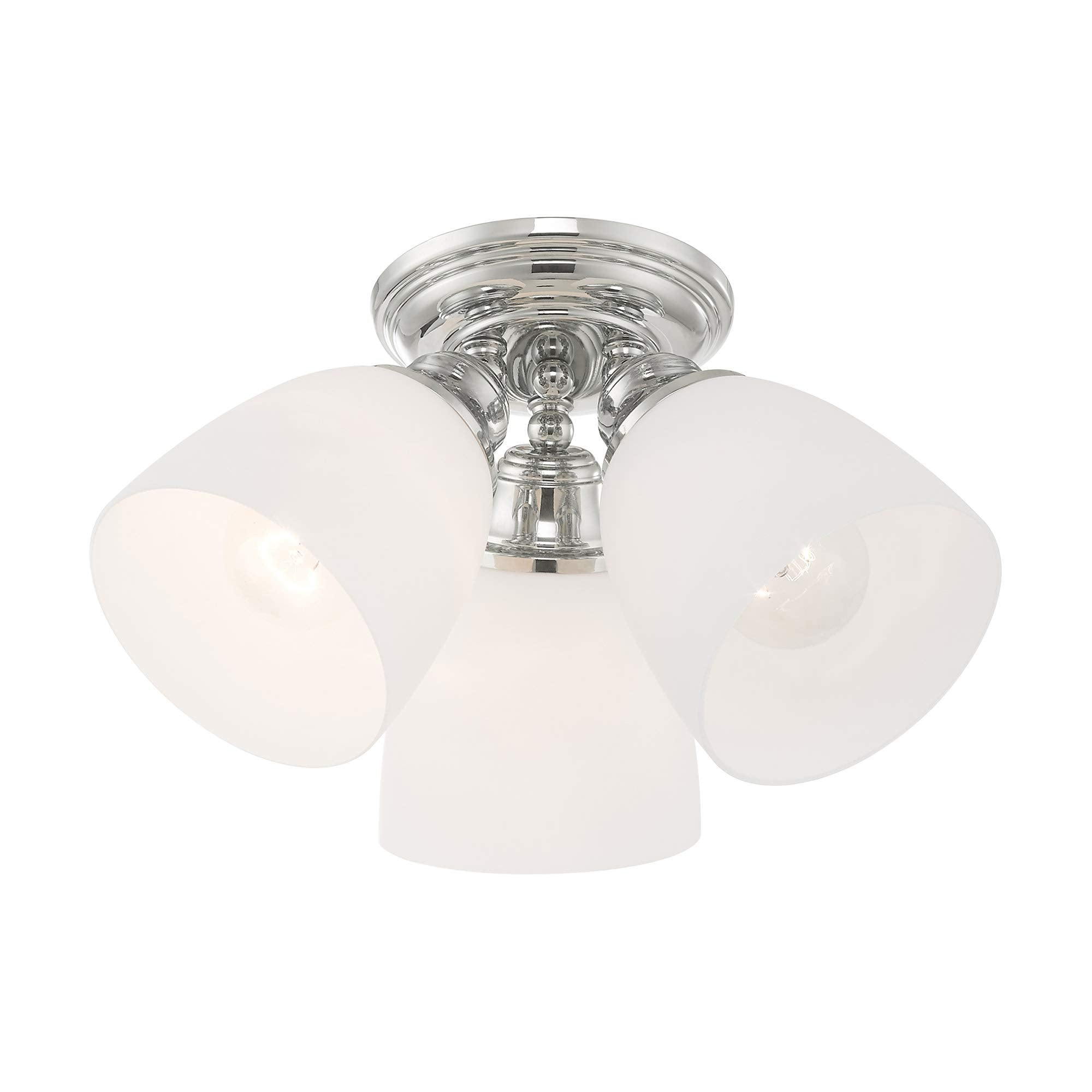 Livex Lighting 13664-05 Somerville 3-Light Ceiling Mount, Chrome