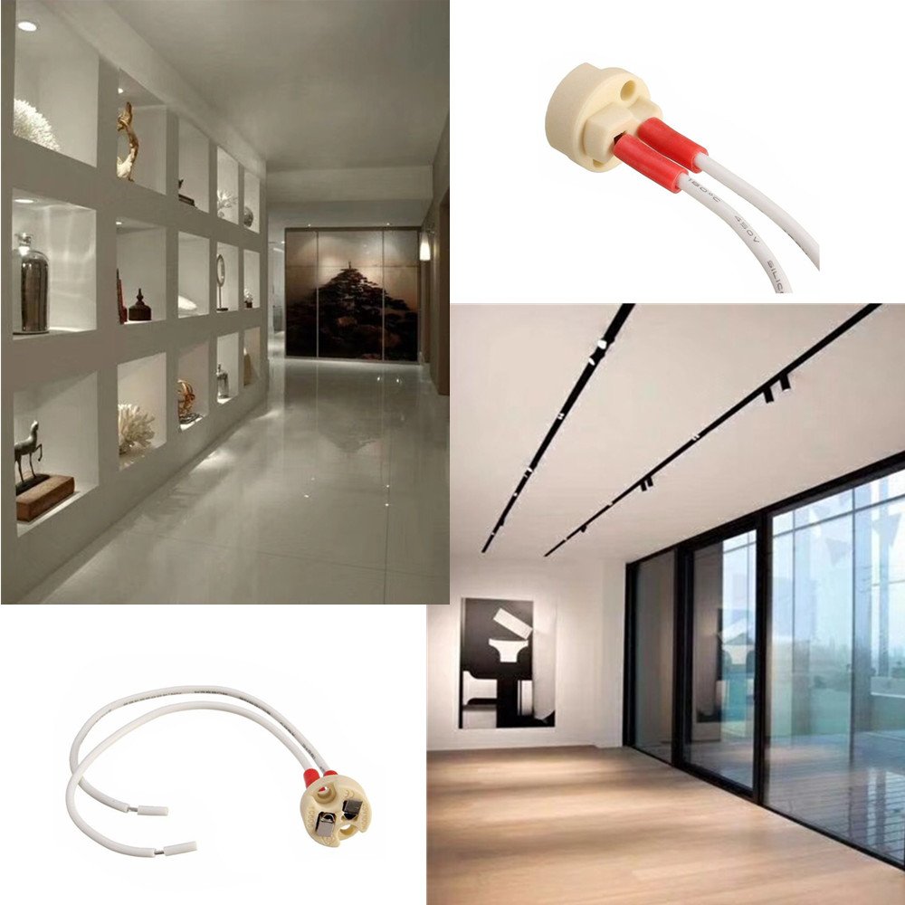 Omto Mr16 Gu5.3 Gy6.35 Lamp Socket, Common To Miniature Bi-Pin Base G4 G6.35 Gx5.3 Gz4 Mr11, Led Halogen Incandescent Led Socket