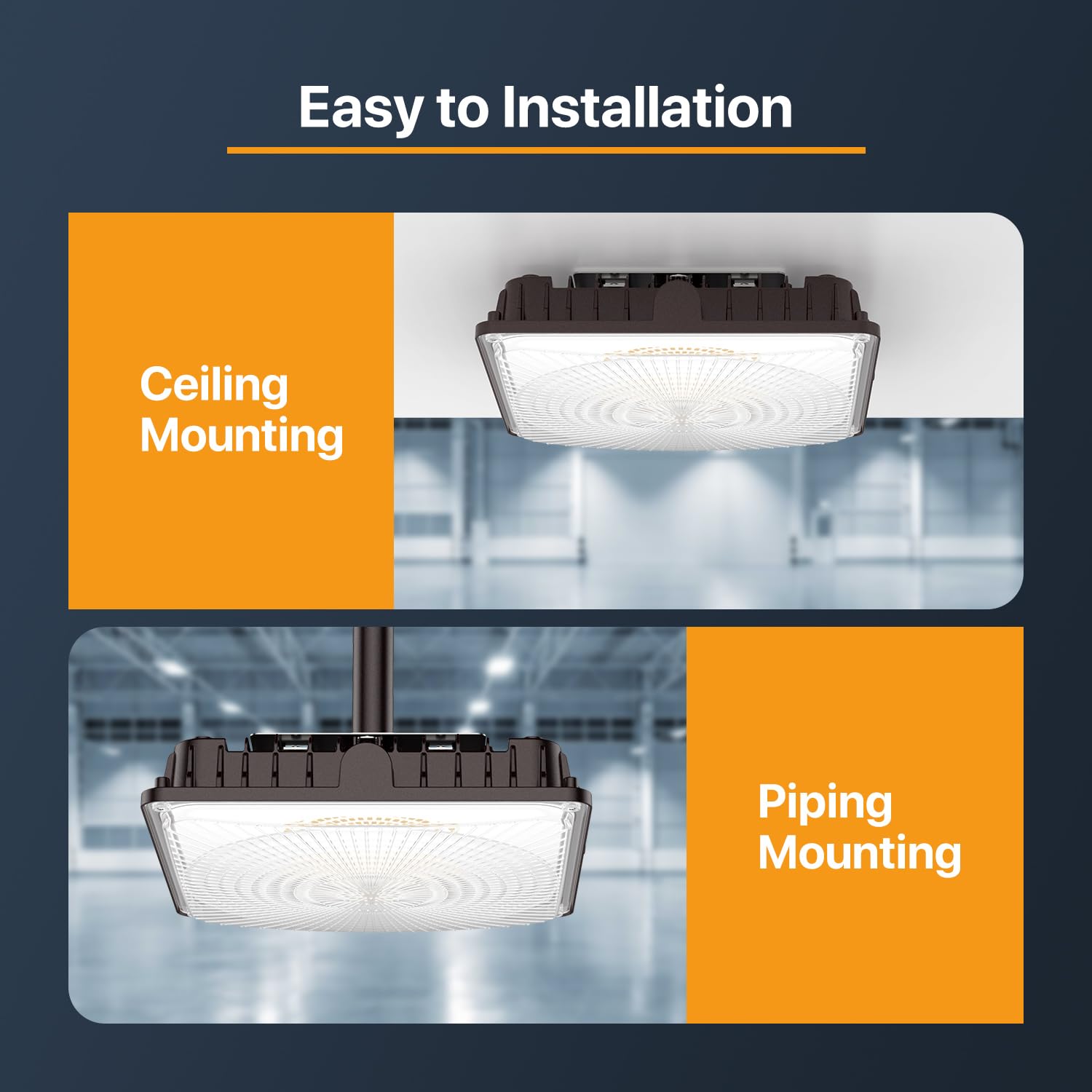 Demilare 60W Led Canopy Lights Selectable Wattage 60/45/30W 3Cct 3000/4000/5000K, Ip65 Etl Listed Commercial Canopy Lights For G