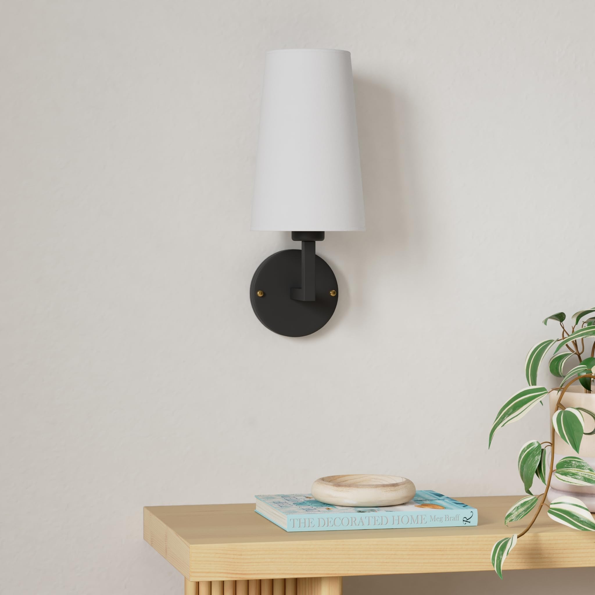 Modern Battery Operated Wall Sconces Set Of Two, Battery Operated Wall Light with Remote Control, Indoor Wireless Wall sconce Di