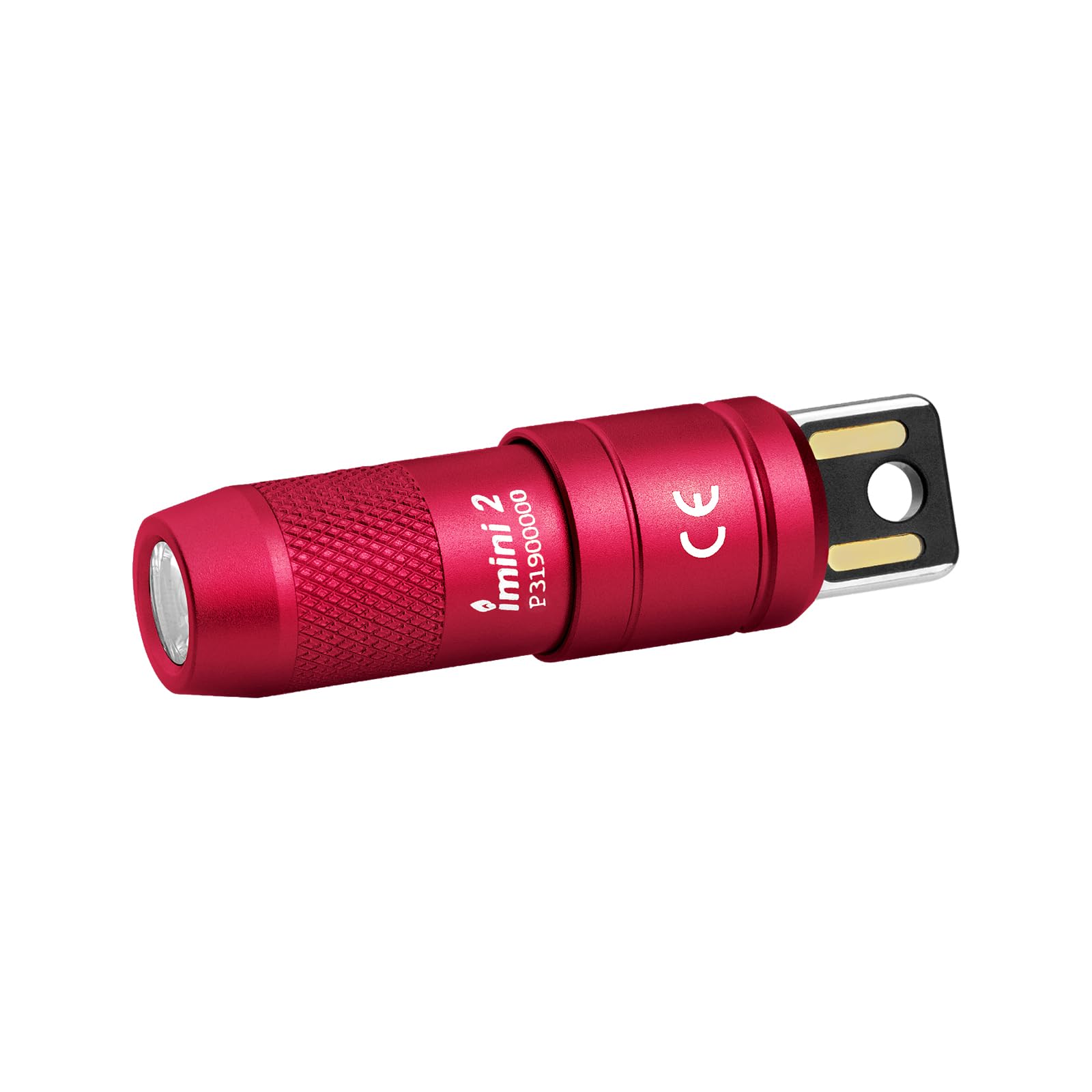 OLIGHT IMINI 2 EDC Rechargeable Keychain Flashlight, 50 Lumens, Aluminum, 1 Pack, Passionate Red, Model IMINI2-PRD-300000