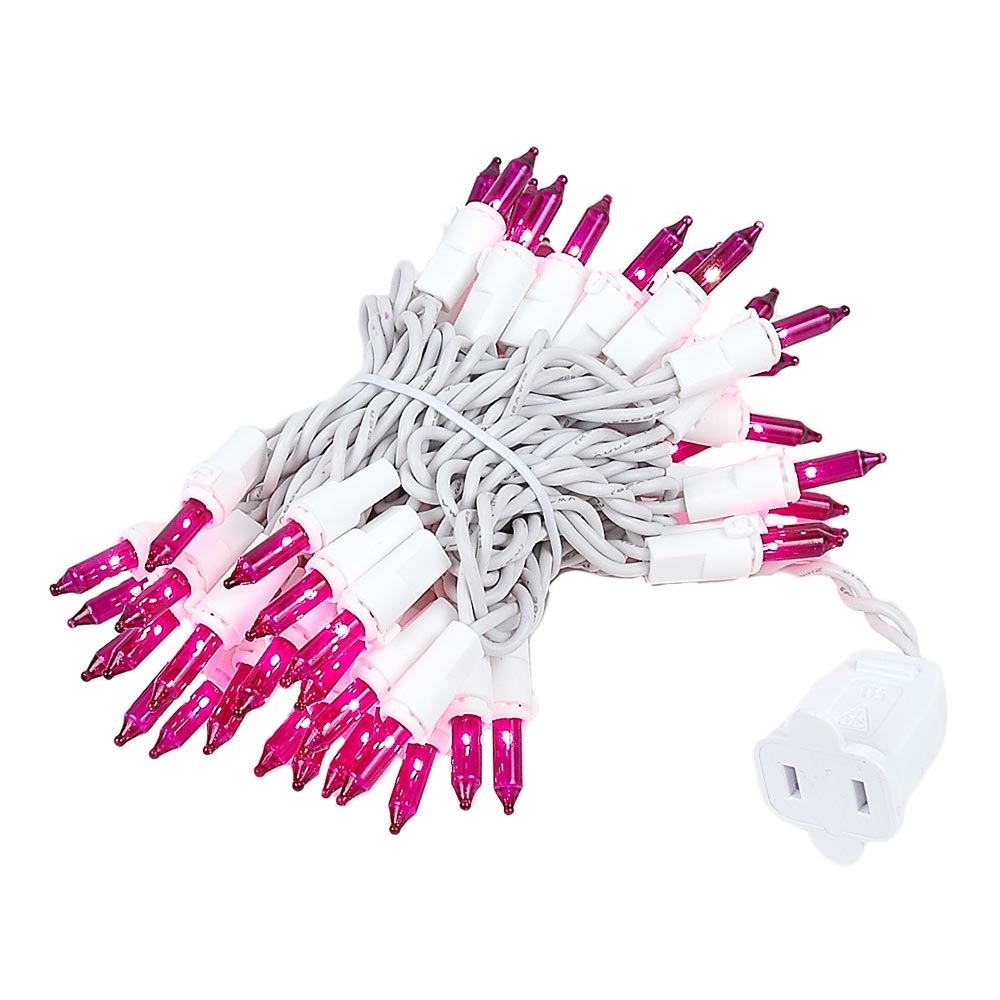 Novelty Lights 50 Bulb Mini Light String, Purple, 11 Feet, UL Listed, Connectable, Indoor/Outdoor, Model MRD-25B-2