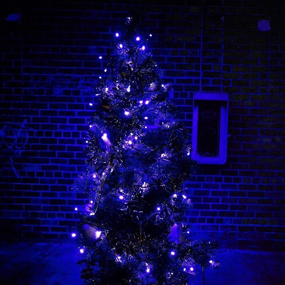 Ozs 2Pack 164Ft 400Led Extendable Blue Christmas String Lights Indoor/Outdoor, Waterproof 8 Modes Green Wire Christmas Tree Ligh
