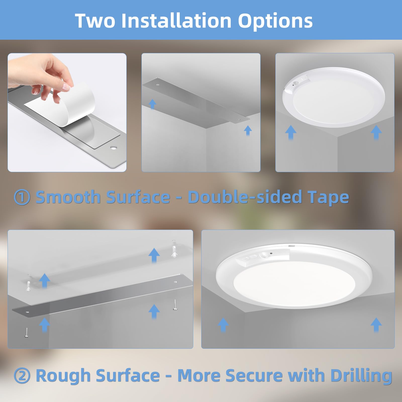 WhitePoplar Motion Sensor Closet Light with Remote, 400LM Magnetic Wireless, Battery Operated, 3000K-6500K, White, 1 Pack