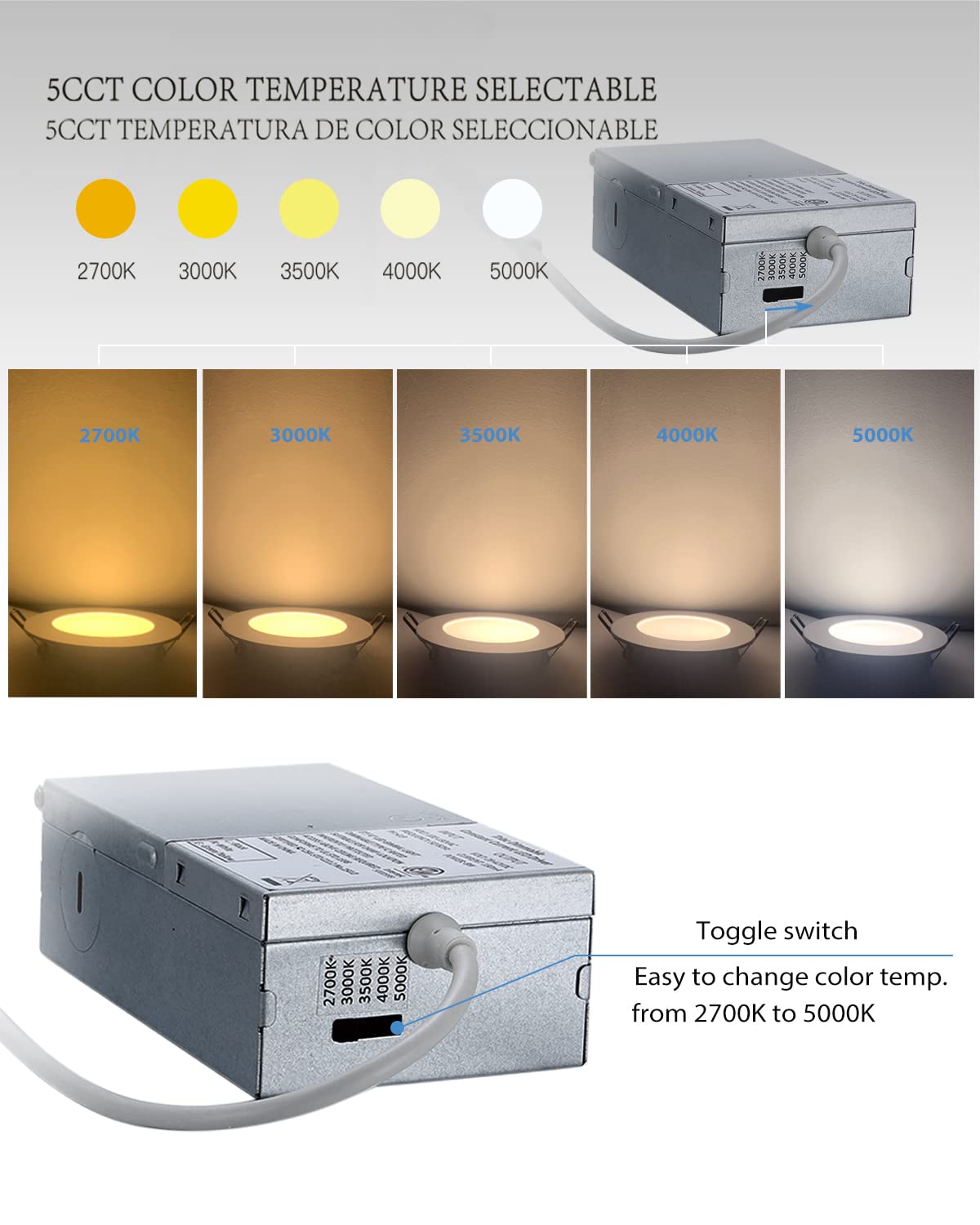 Popanu Led Recessed Light 4In - Dimmable Ultra-Thin Ceiling Wafer Downlight Light Led Canless Lighting Fixture Type Ic Cct Chang