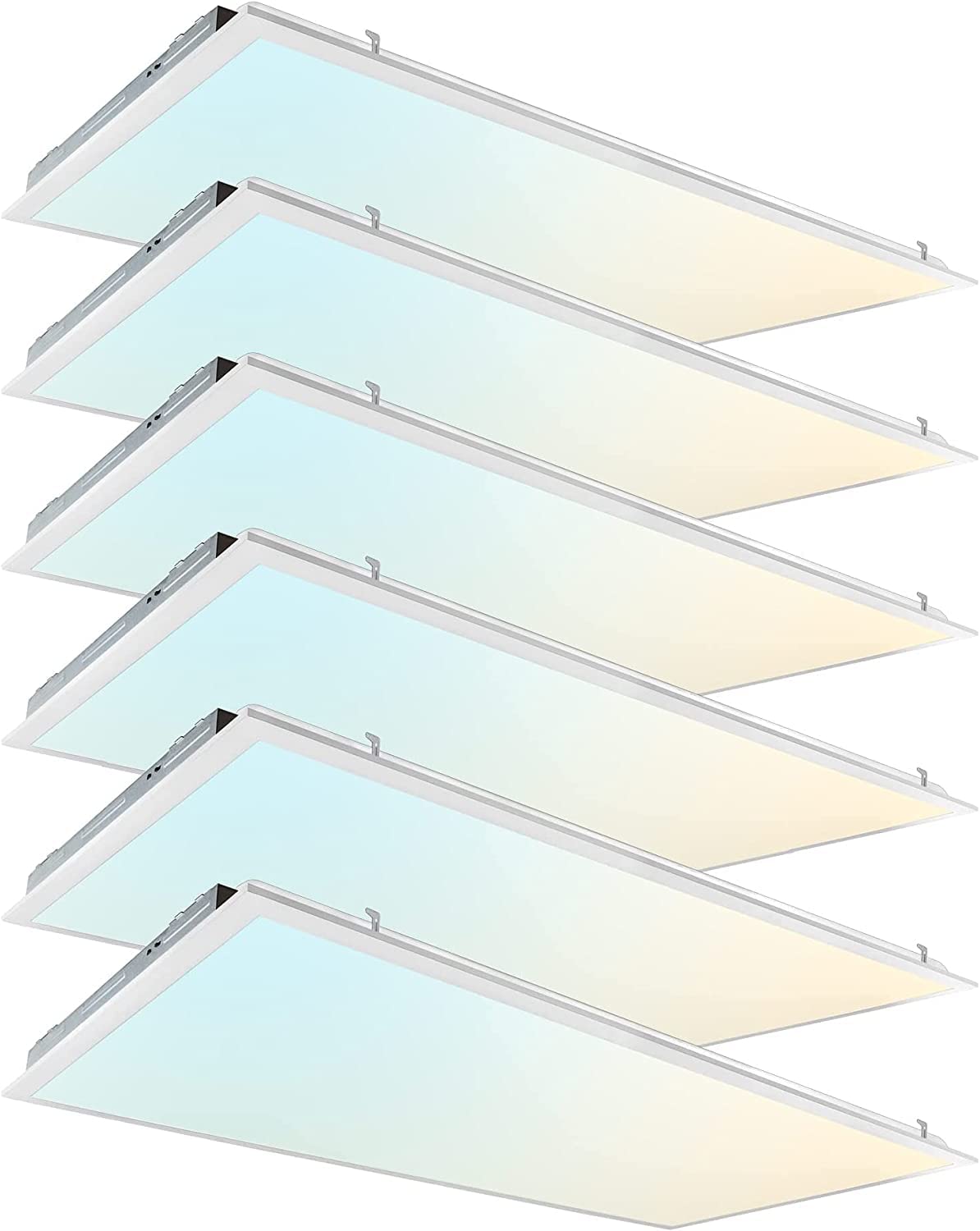 LED ENERGY PLUS 2x4 FT LED Flat Panel Light, 40/50/60W, Dimmable, 5000/6250/7500 Lumens, White, 6