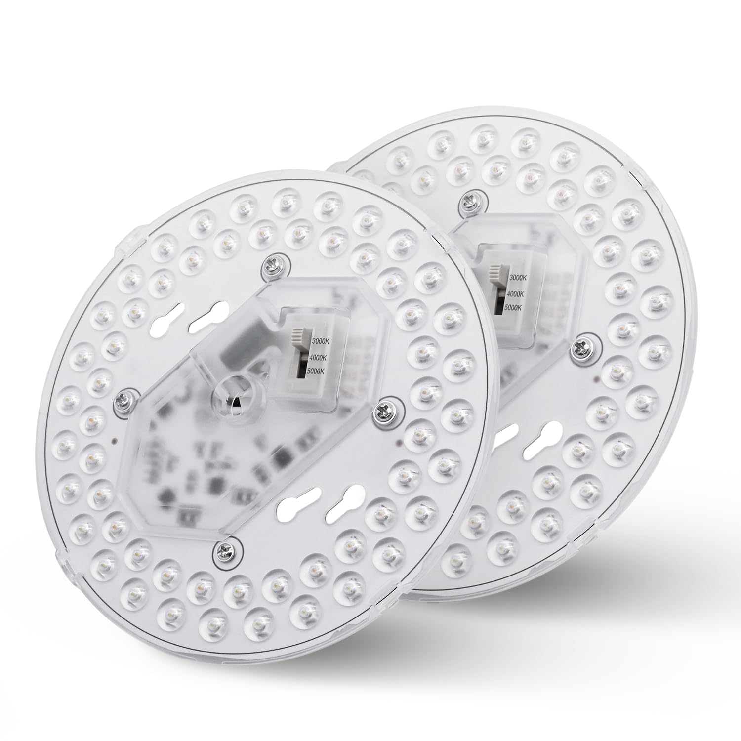 Hisoo 2 Pack Led Light Engine Retrofit Kit, 6Inch 24W 2200Lm, 3Cct 3000K/4000K/5000K Dimmable, Ceiling Fan Kits, For Light, Pendant, Lantern