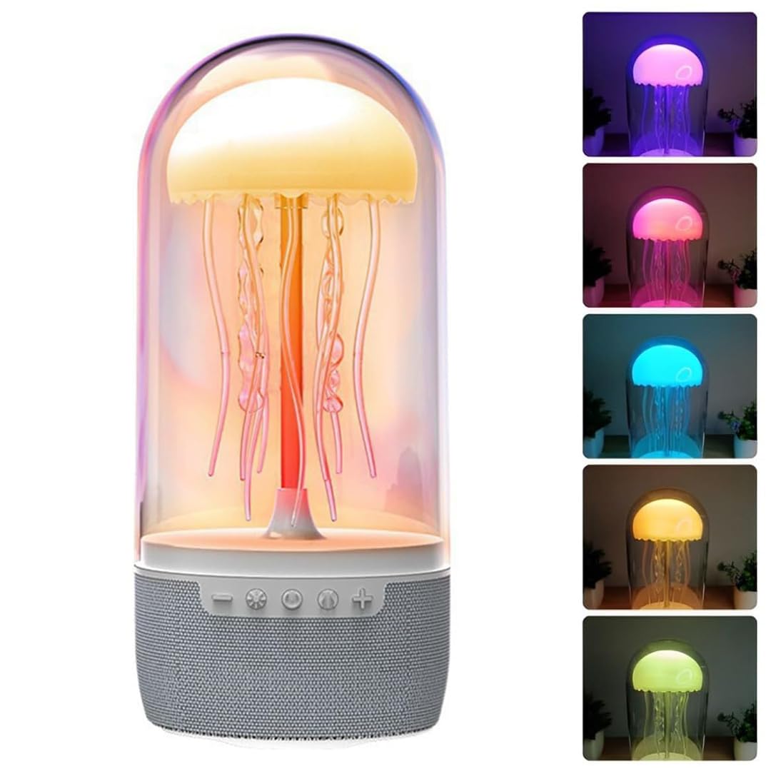 Jellyfish Lamp,With Bluetooth Speaker Dancing Jellyfish Lamp,7 Color Atmosphere jellyfish Desk lamp,Rechargeable Atmosphere Nigh