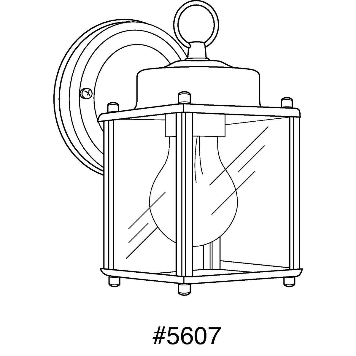 Progress Lighting P5607-31 Outdoor Lantern, Black Aluminum, 4.5in W x 8in H