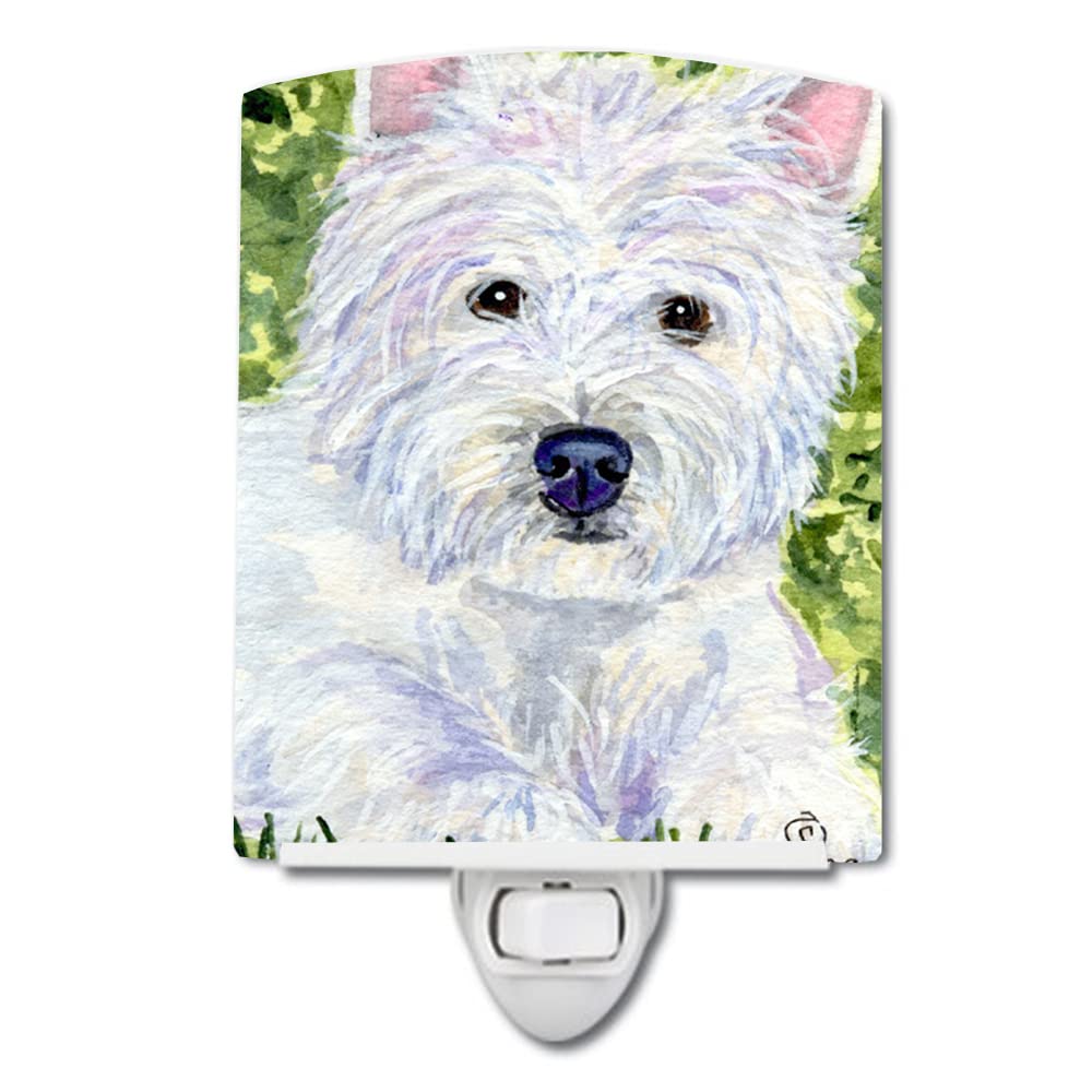 Carolines Treasures Night Light, Ceramic, UL-Certified, 6x4x3 inches, Westie 8835, Ideal for Bedroom, Bathroom, Nursery, Multicolor