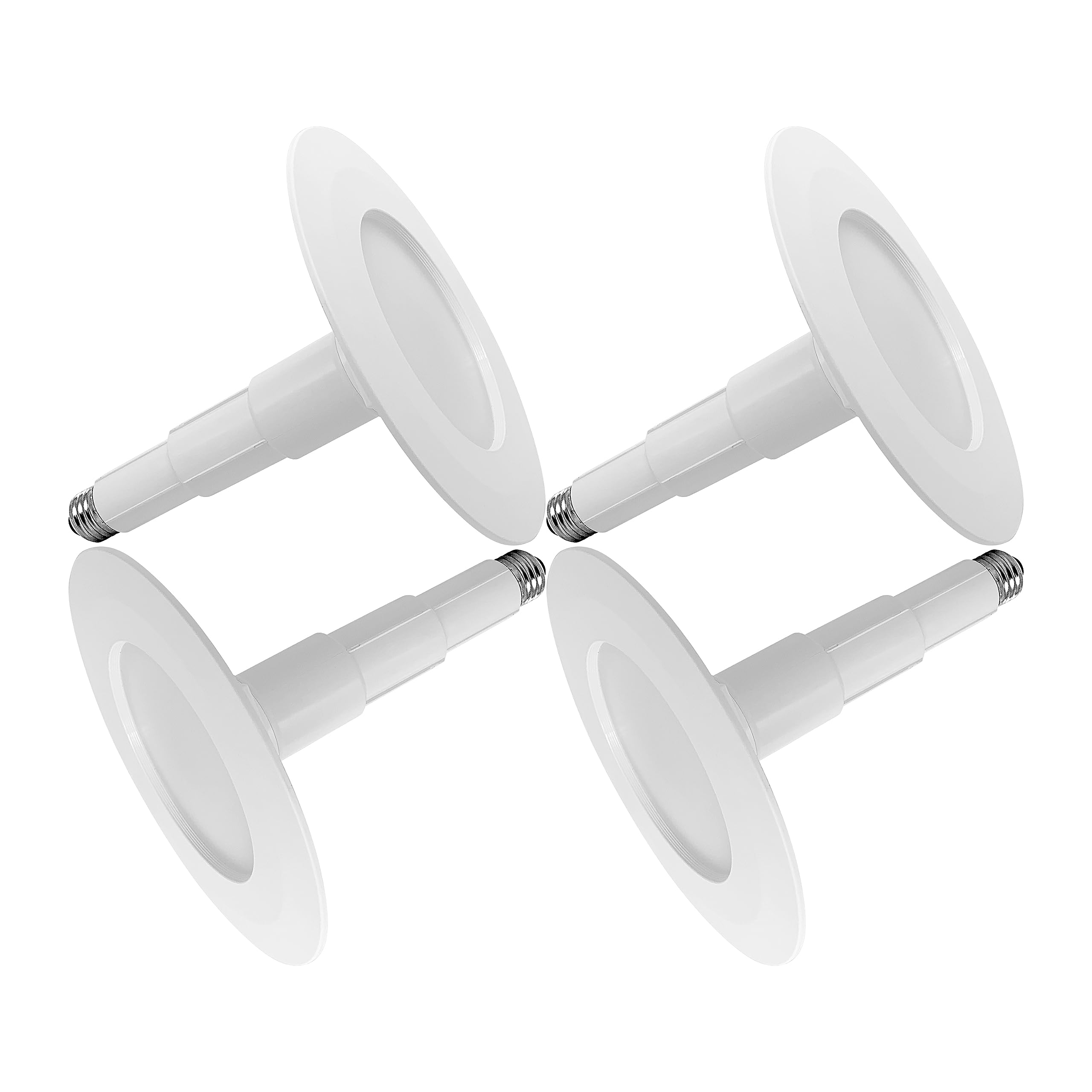 Jolux 4-Pack 5/6'' Retrofit LED Recessed Lighting,12W=60W,3000K WarmWhite,800LM,Dimmable Can Lights,ETL,Damp Rated,Simple Instal