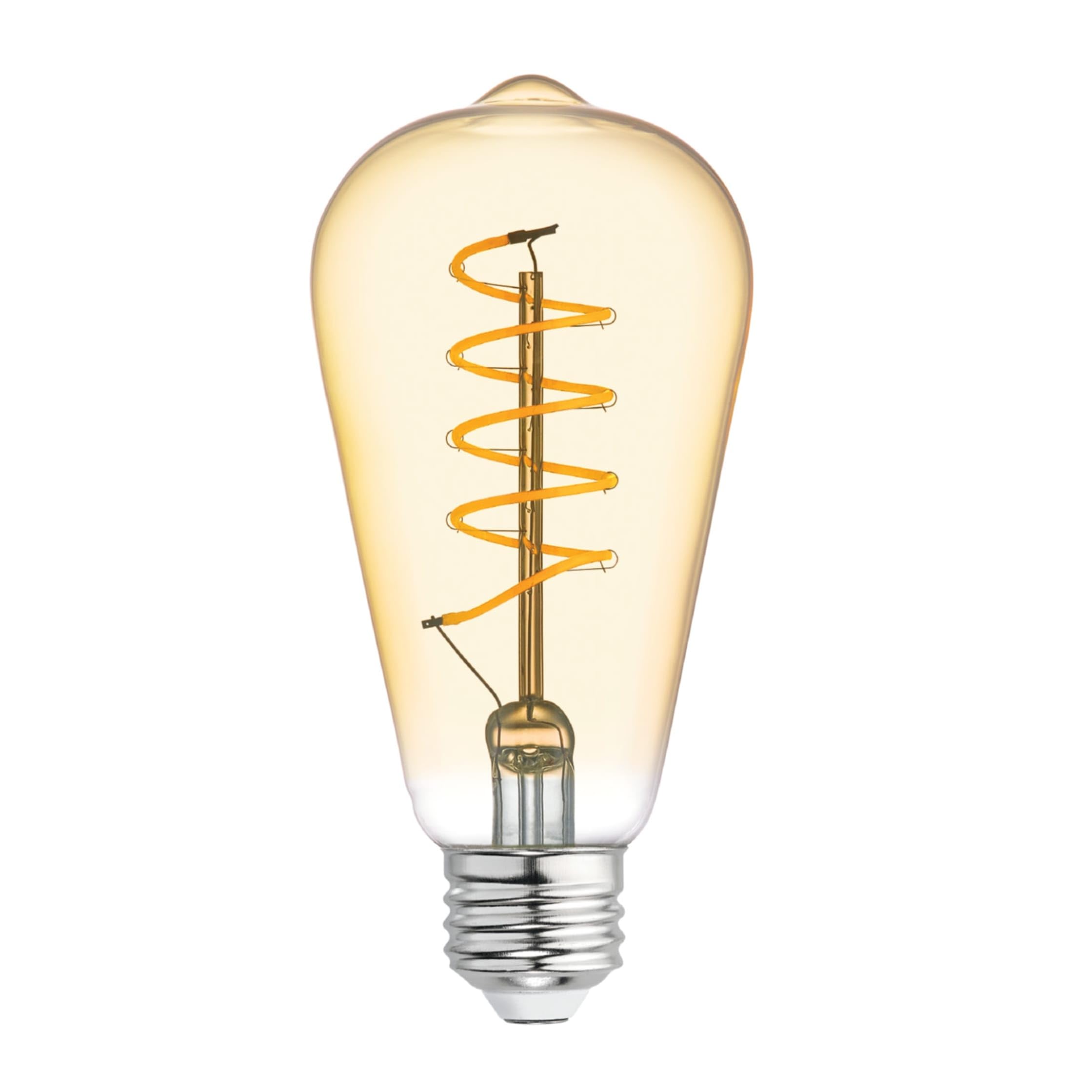 Ge Vintage Style Led Light Bulb, 60 Watt, Amber Finish, St19 Edison Style Bulb (1 Pack)