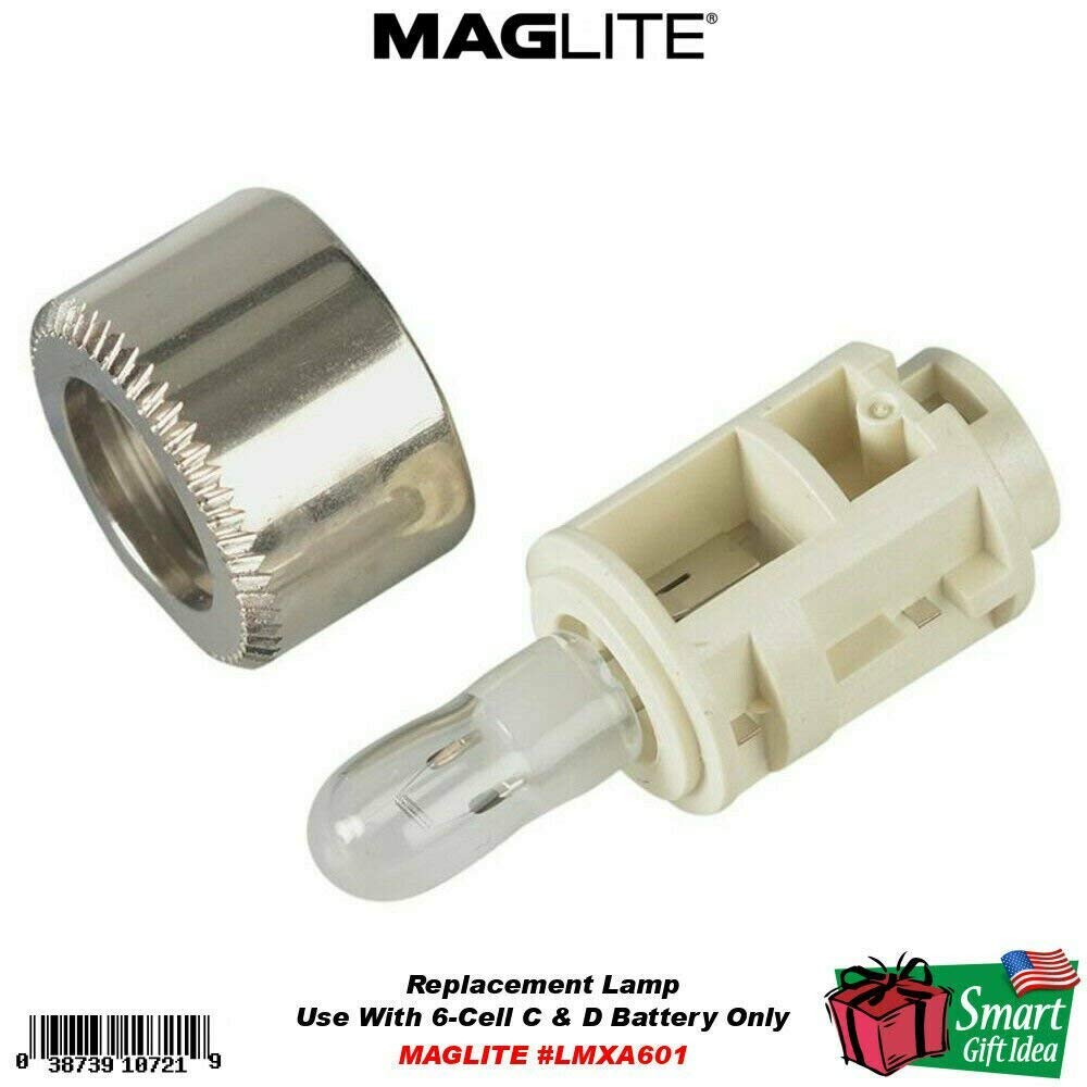 MagLite Replacement Lamp for 6-Cell C & D Flashlights, Glass, 1 Count, Model LMXA601
