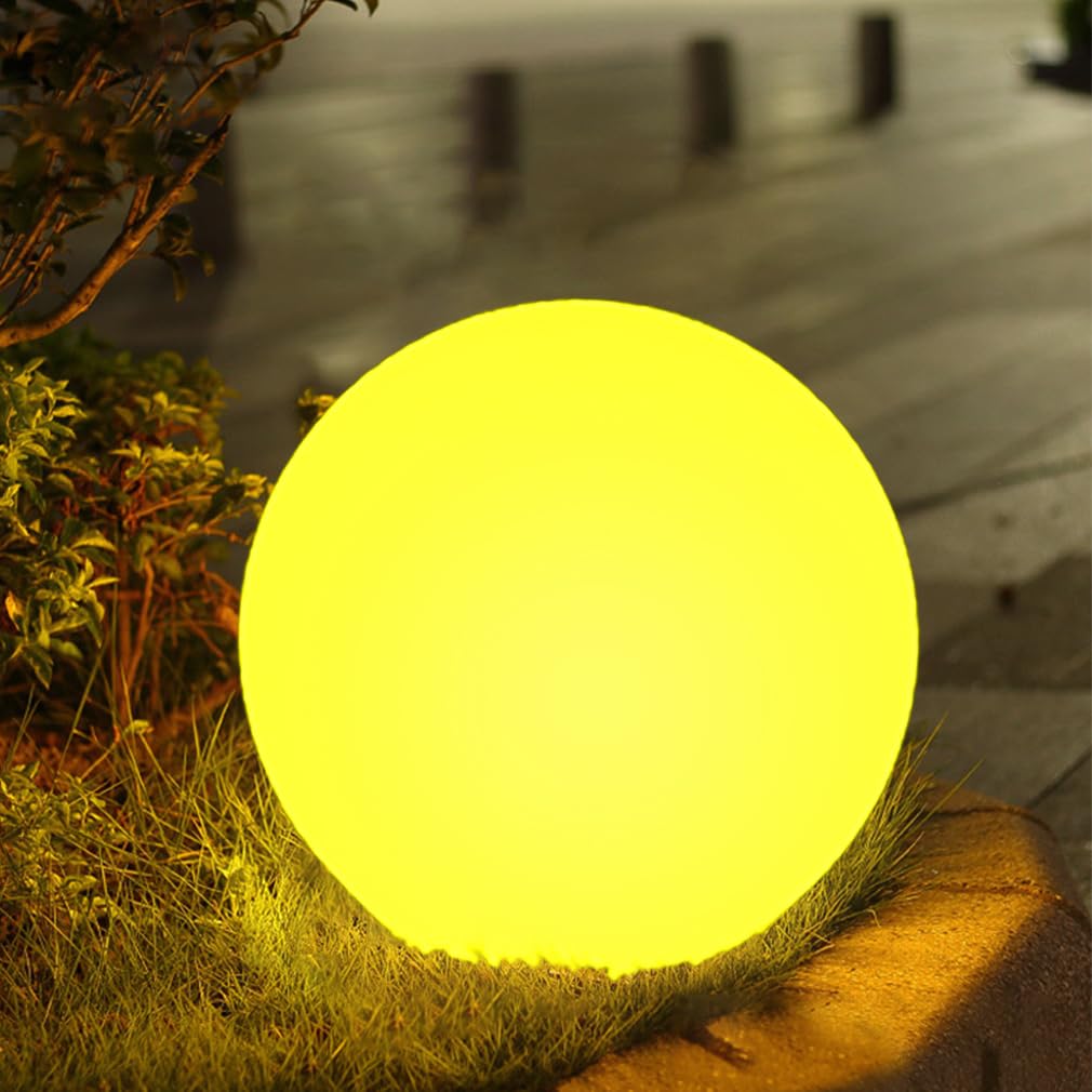 10-in Solar Globe Light, Solar Garden Ball Light Outdoor w/Remote, 16 RGB Color 4 Modes Glowing Ball, Waterproof Smart Light Sen