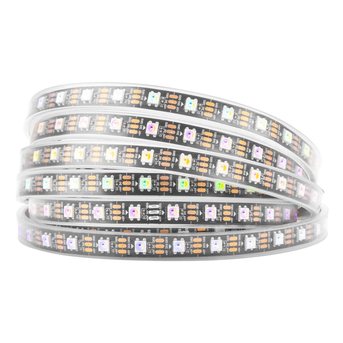 BTF-LIGHTING SK6812 RGBW LED Strip 16.4ft 300LED Black PCB IP67 Rgb+Natural White