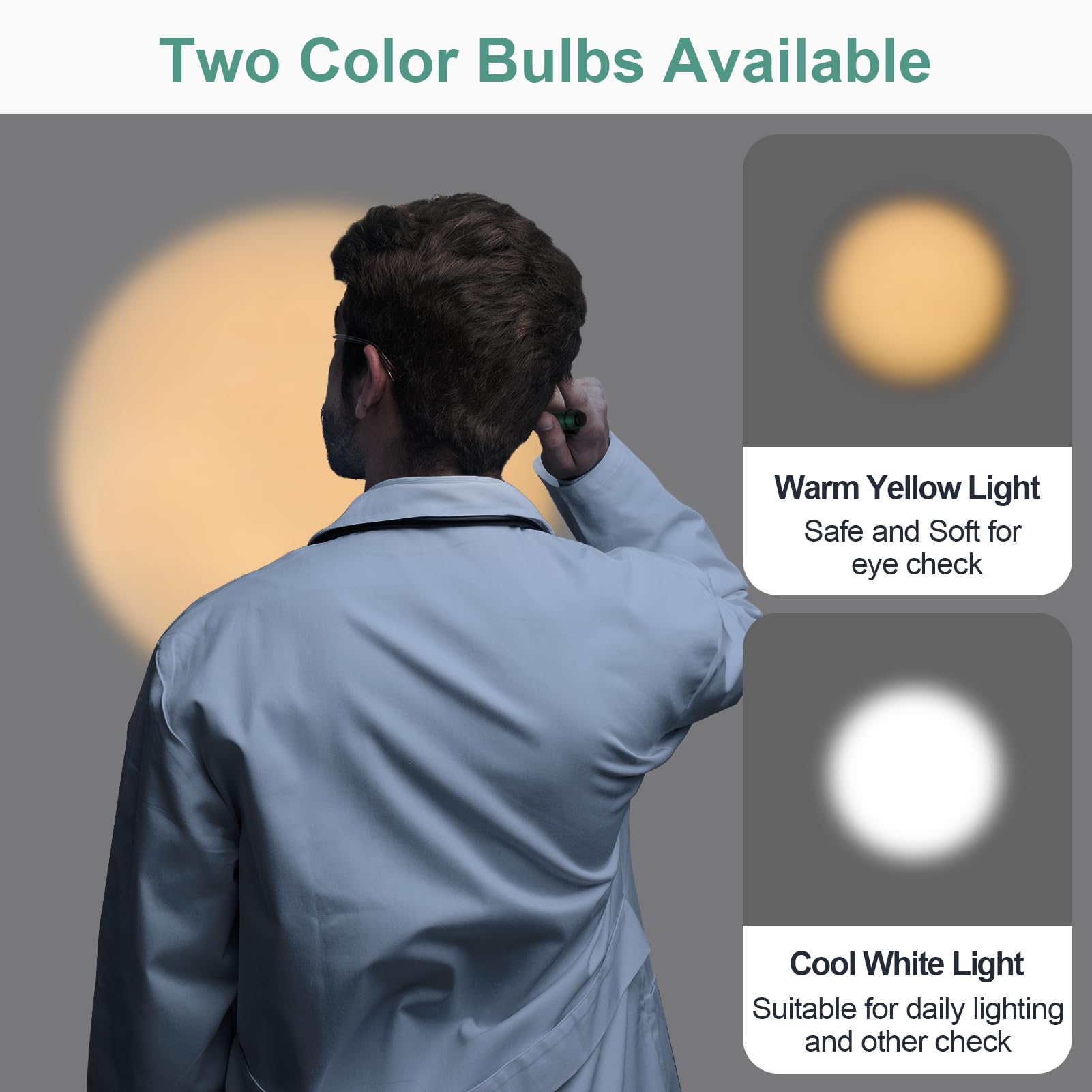 Risemart Pen Light, Nurse Led Medical Penlight With Pupil Gauge For Nursing Students Doctors, Warm/White Light, Pen Lights For N