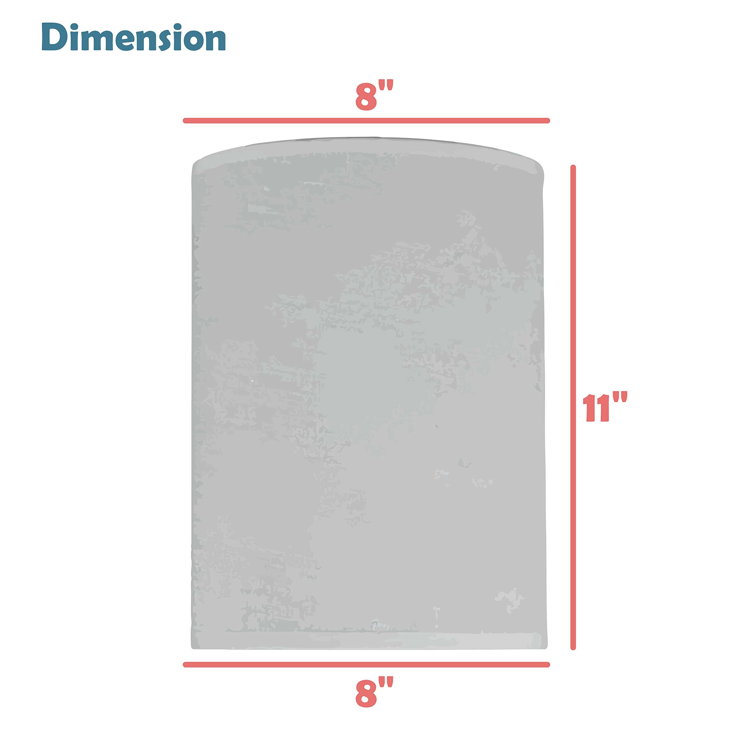 Aspen Creative 31407 Contemporary Design Hardback Drum Spider Shade/Natural Linen Off White, 8&quot; Top X 8&quot; Bottom X 11&quot; Height