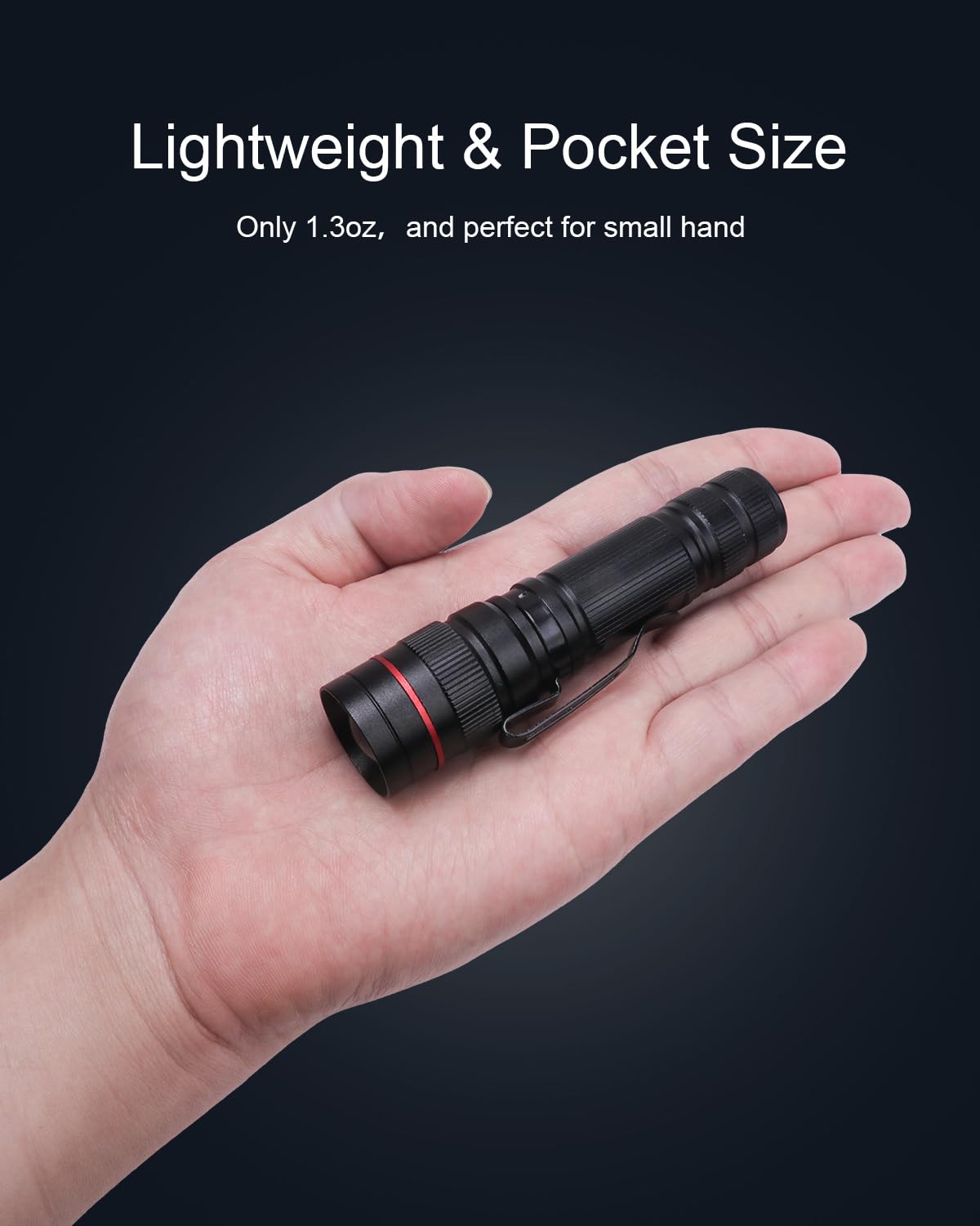 COSOOS UV Flashlight 2 Pack, 395nm Mini Black Light, Zoomable Torch, 3.7inch, Black, Model S7