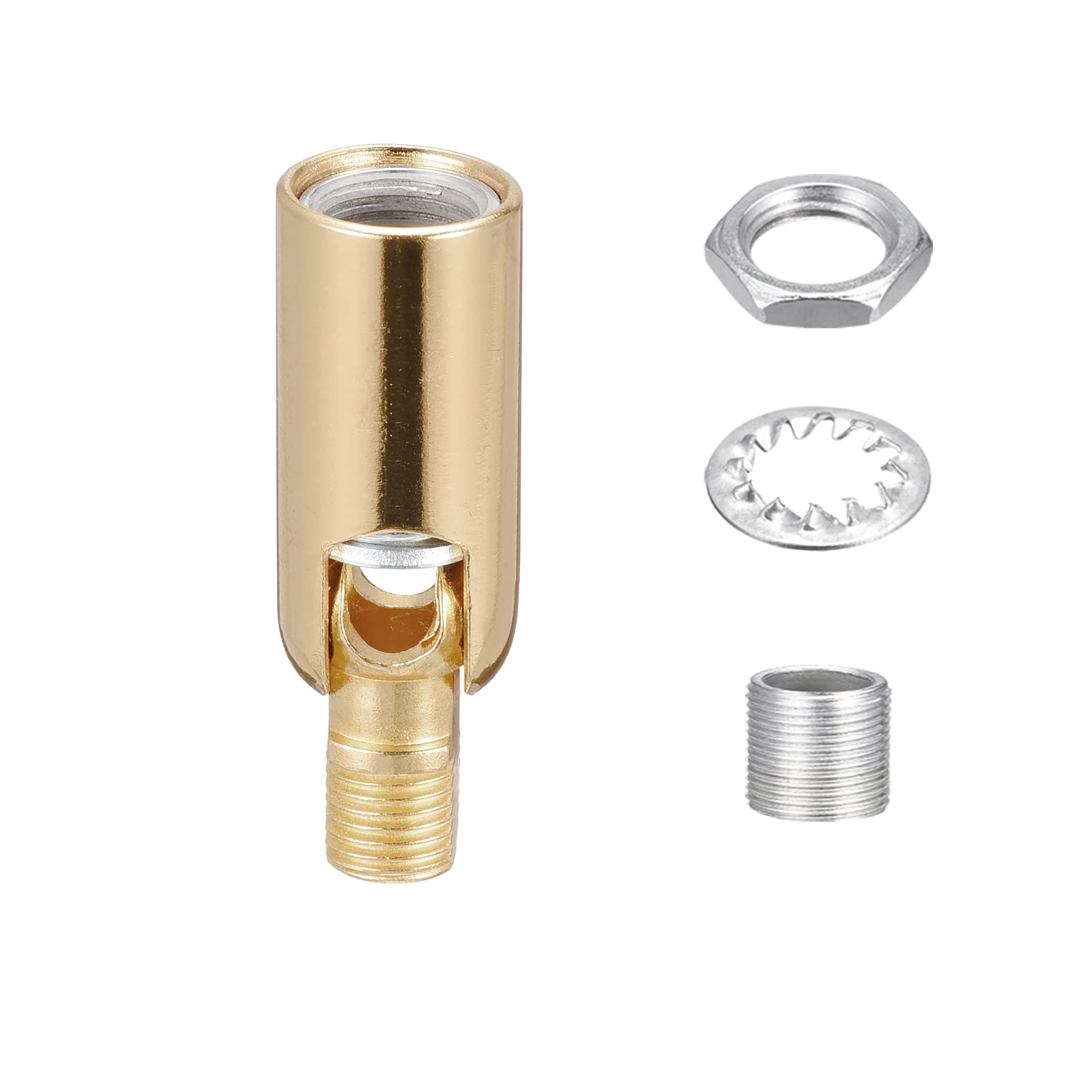 Meccanixity Sloped Ceiling Adapter 180 Degree Swivel M10 Thread, For Chandelier Ceiling Pendant Light, Champagne Gold Pack Of 2