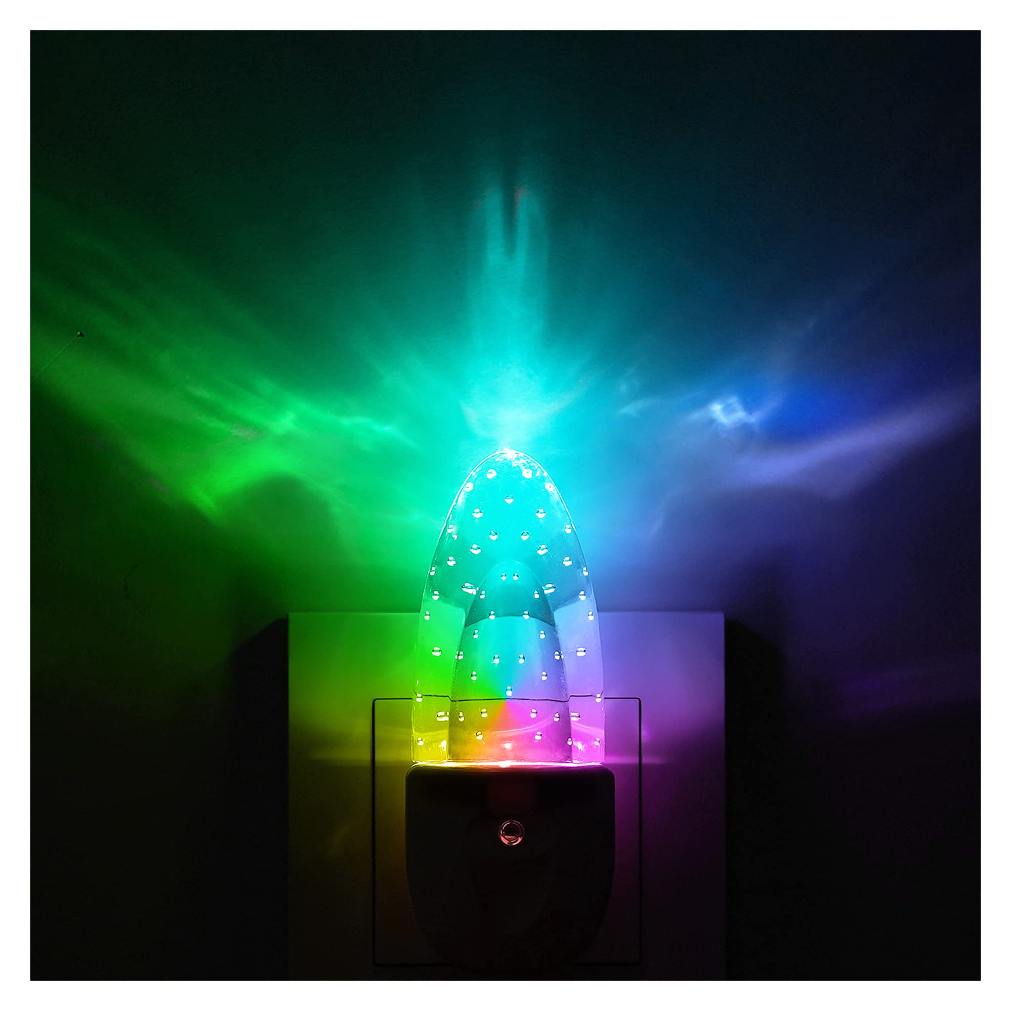 Color Changing Night Lights Plug Into Wall, 4 Pack, Rgb Led Nightlights With Light Sensors, Plug In Night Light For Kids Room, B