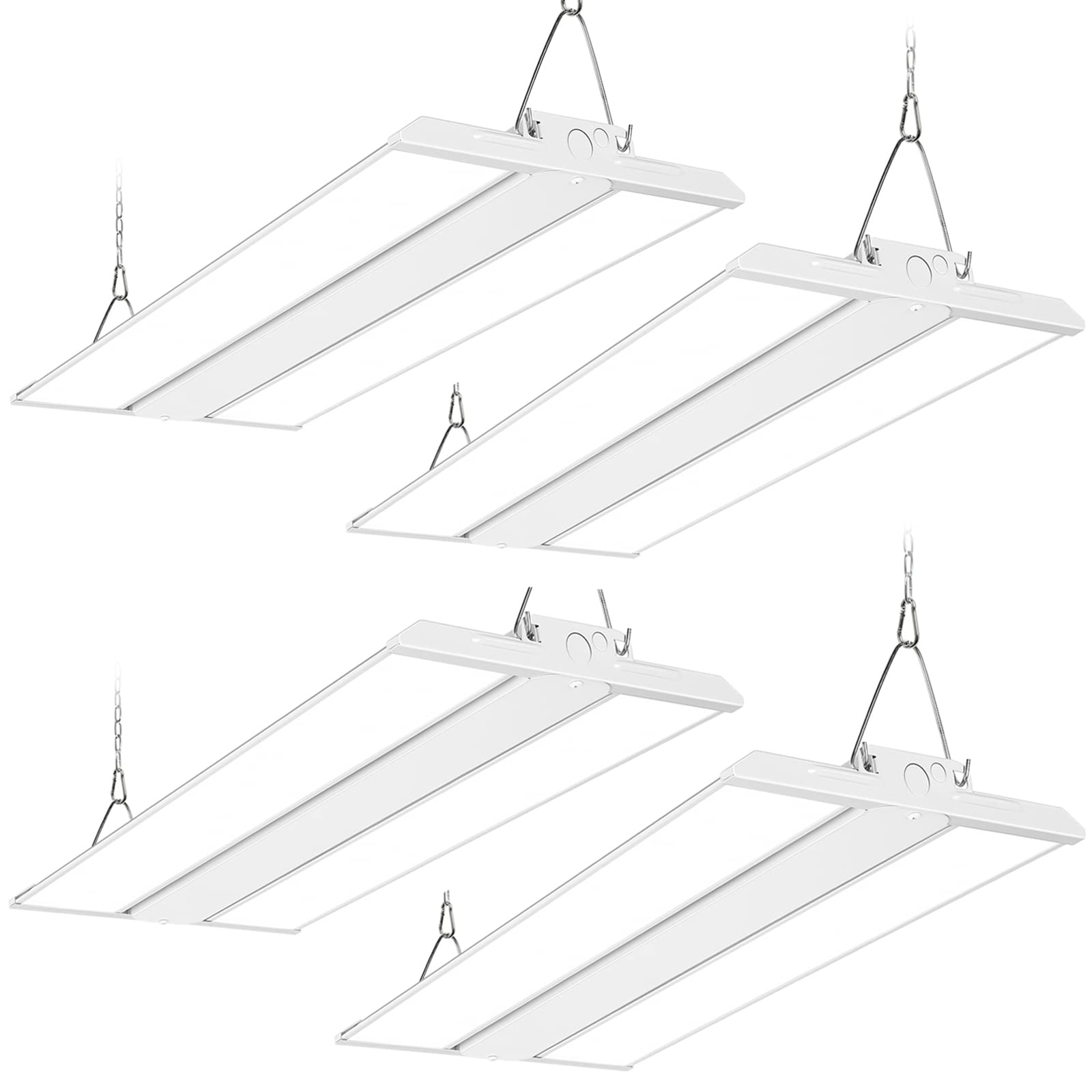 hykolity 4 Pack 2FT LED Linear High Bay Shop Light, 150W LED Shop Light, 19500lm 130LM/W, 100-277V, 0-10V Dim, 5000K Daylight Li