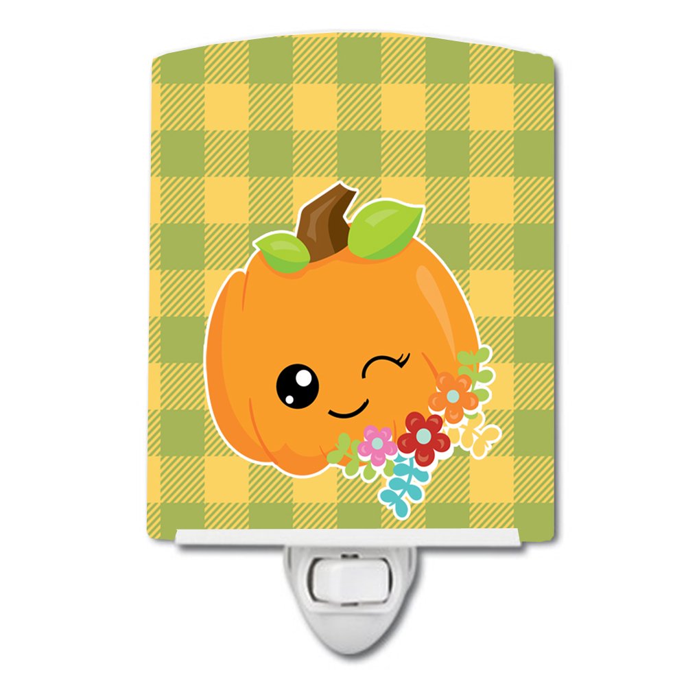 Carolines Treasures BB6792CNL Mr. Winky Pumpkin Ceramic Night Light Compact, ULCertified, Ideal for Bedroom, Bathroom, Nursery