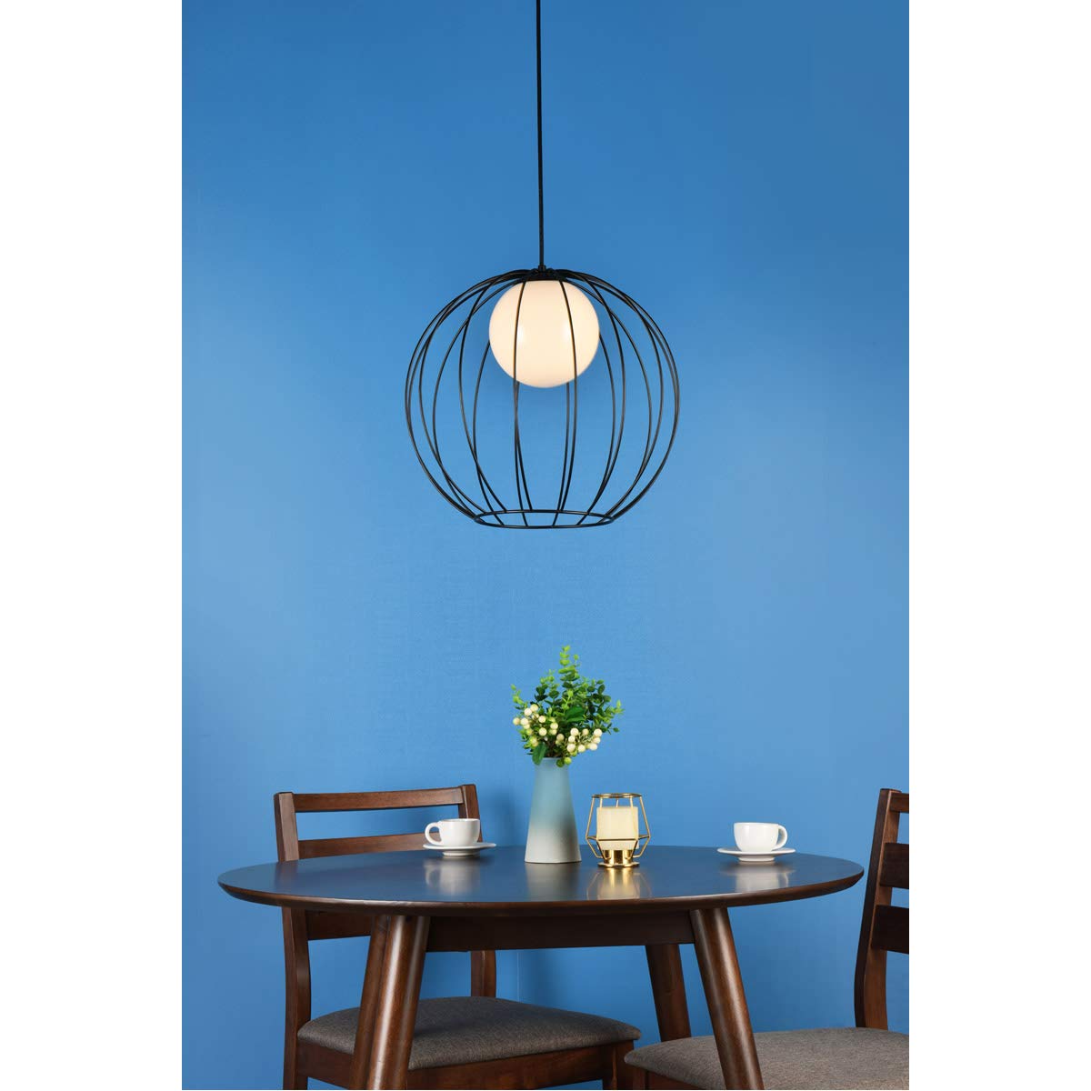 Living District Indoor Modern Home Decorative Bright Ceiling Wetzel 1 Light Black Pendant
