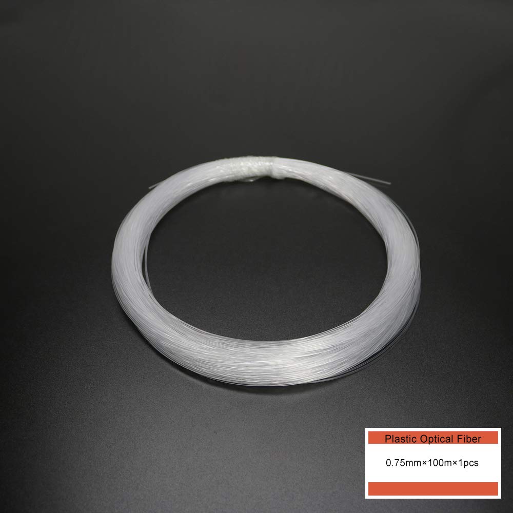 Azimom 100M Pmma Plastic End Glow Fiber Optic Cable 0.75Mm For Led Star Sky Ceiling