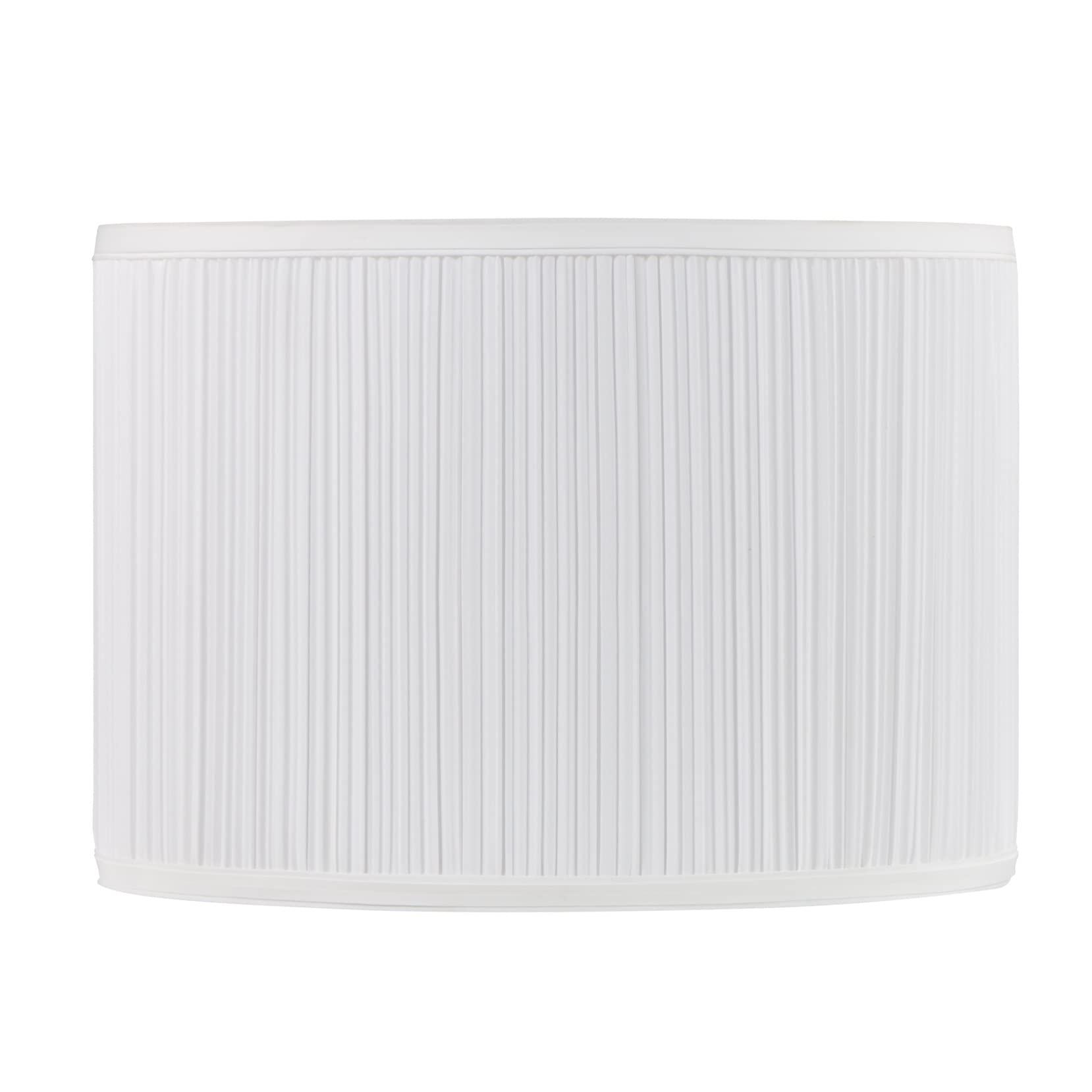 Aspen Creative 31501, Mushroom Pleated Drum Contemporary Spider Lamp Shade, White, 14&quot; Top x 14&quot; Bottom x 10&quot; Height