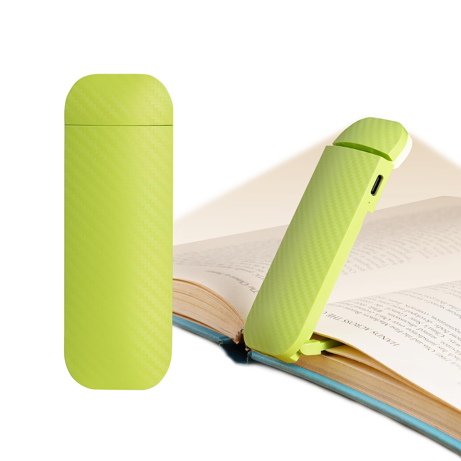 HEMONNKAM Clip-on Rechargeable Book Light - Perfect for Night Reading in Bed, Available in Apple Green