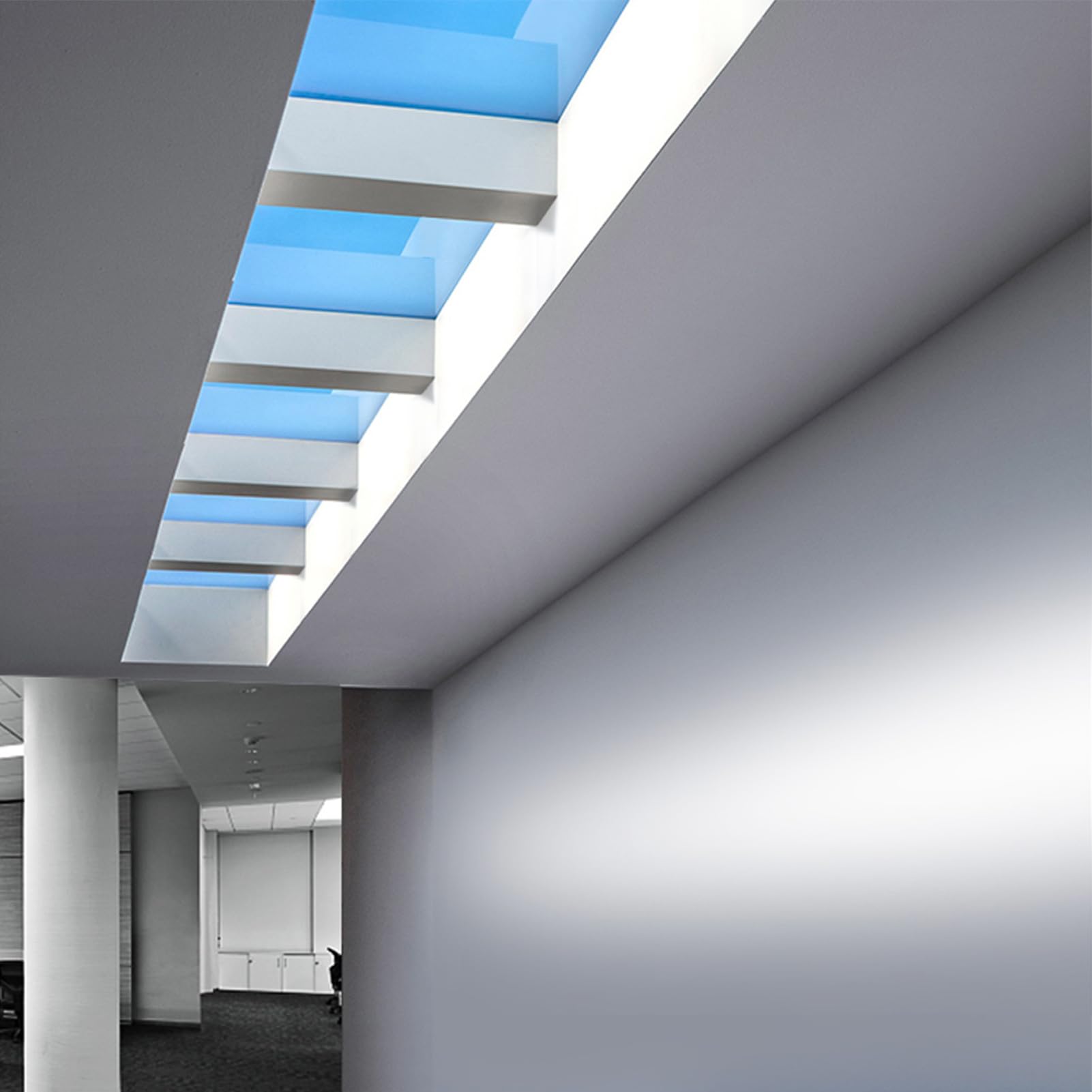 PeseTech 2x2 LED Flat Panel Light. Artificial Skylight can simulate Sunrise, noon, Sunset and Night Sky to add Natural Light to 